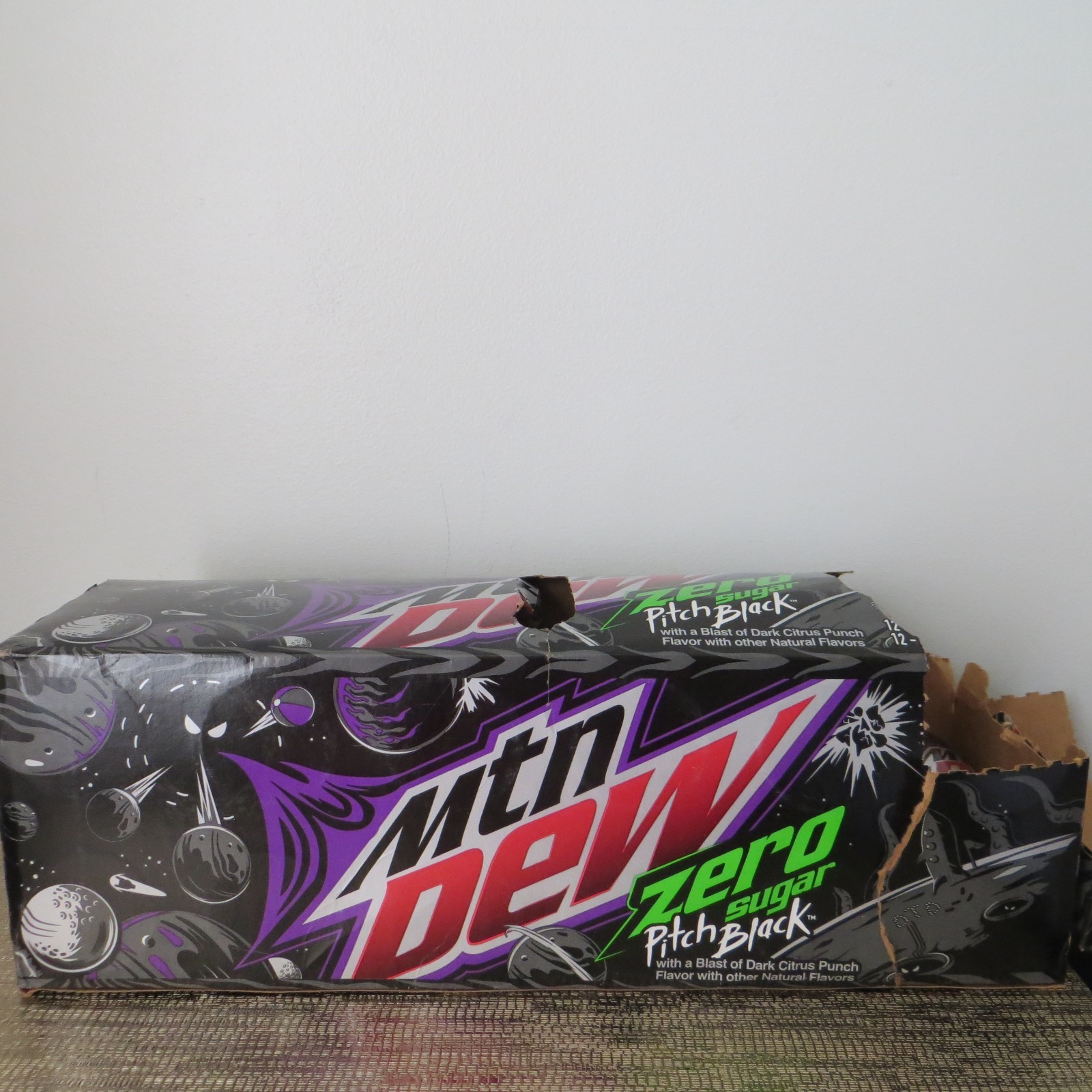 Mountain Mtn Dew Pitch Black Zero Sugar 7 Pk Cans ~ Best By 04/03/2023