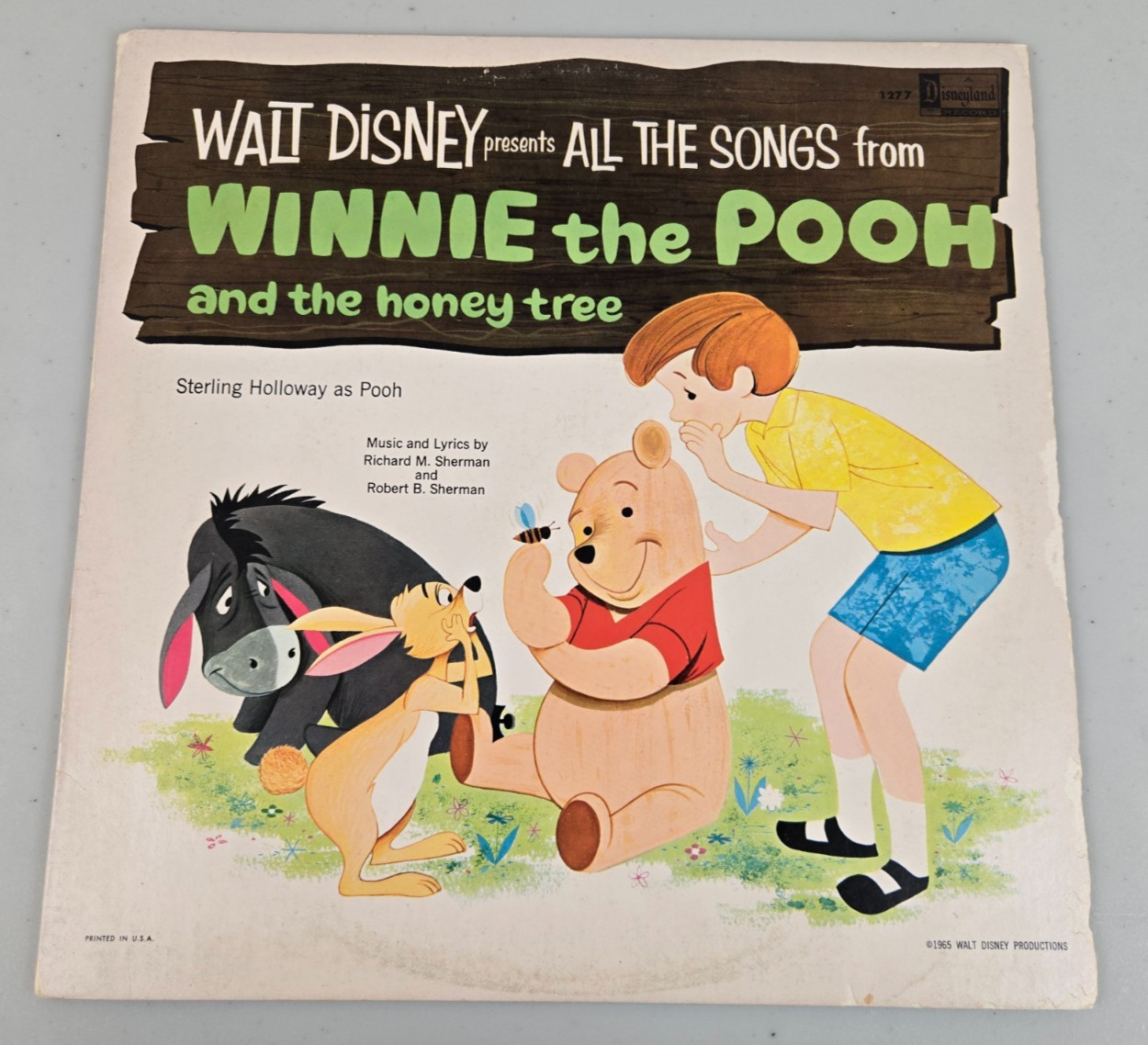 1965 WALT DISNEY WINNIE THE POOH AND THE HONEY TREE LP 12