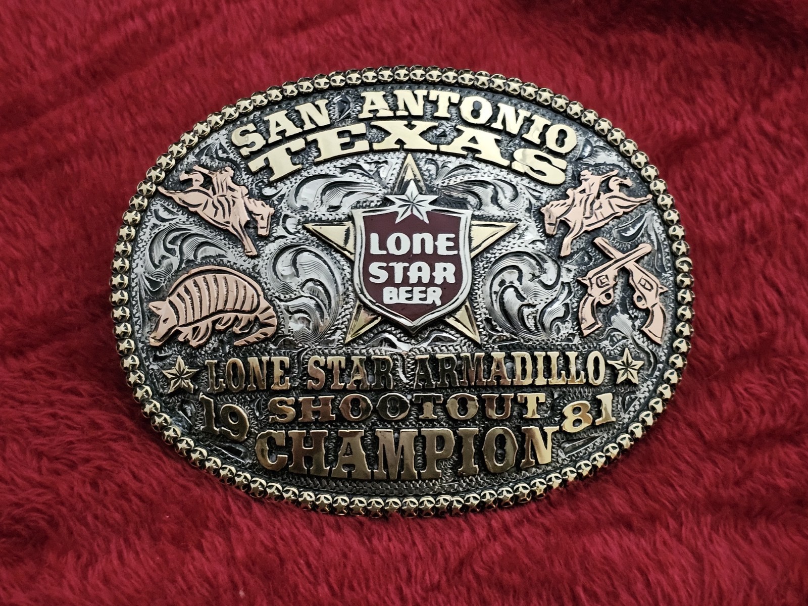 Lone Star Bronc Riding☆1981☆ RODEO X~TREME CHAMPION☆Texas☆TROPHY BUCKLE☆Rare☆W85