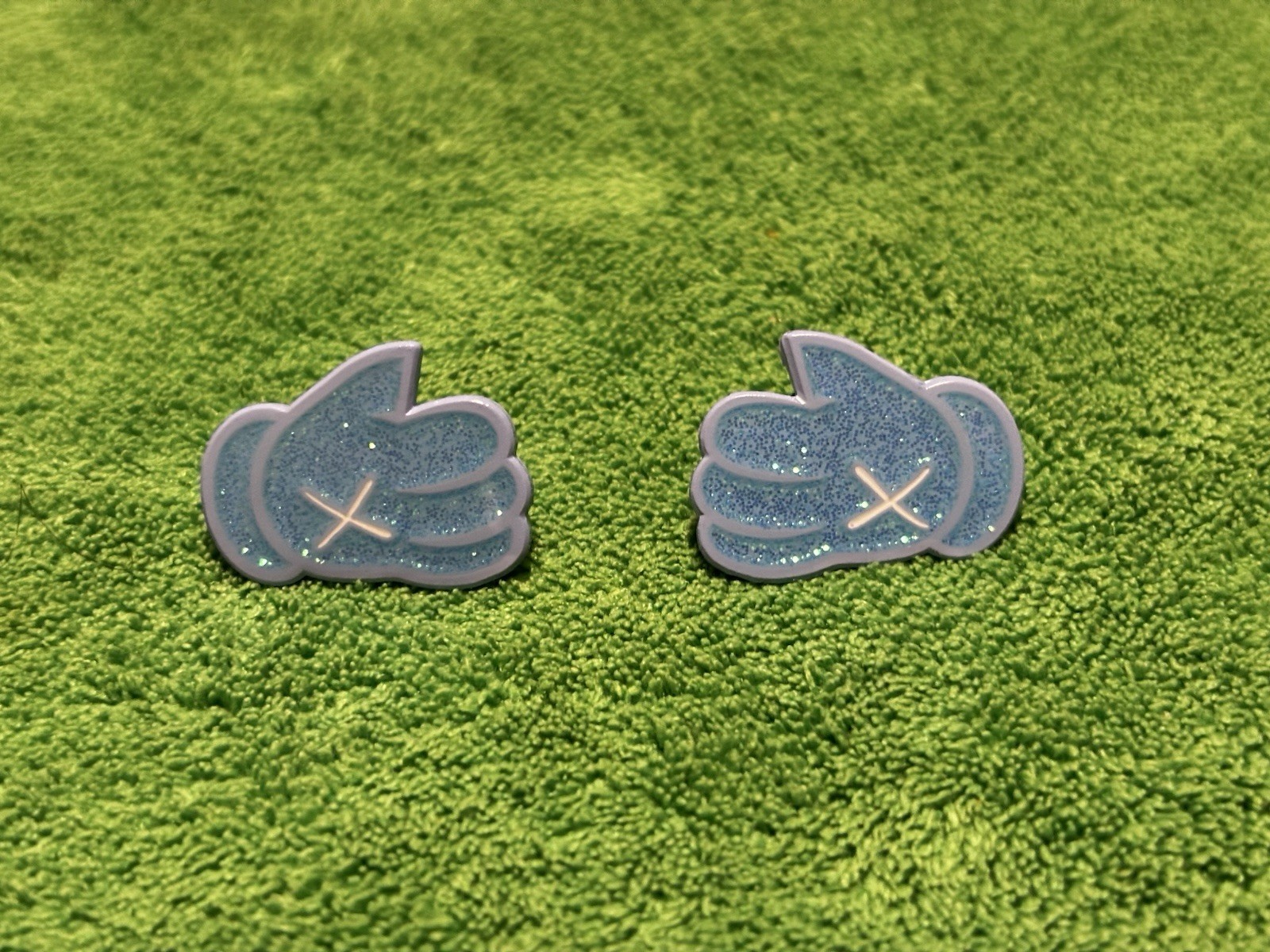 CopShopThrift × Frstypreme Icy Blue Glitter Mittens 1 Pair (2Pins) Glossy Gloves