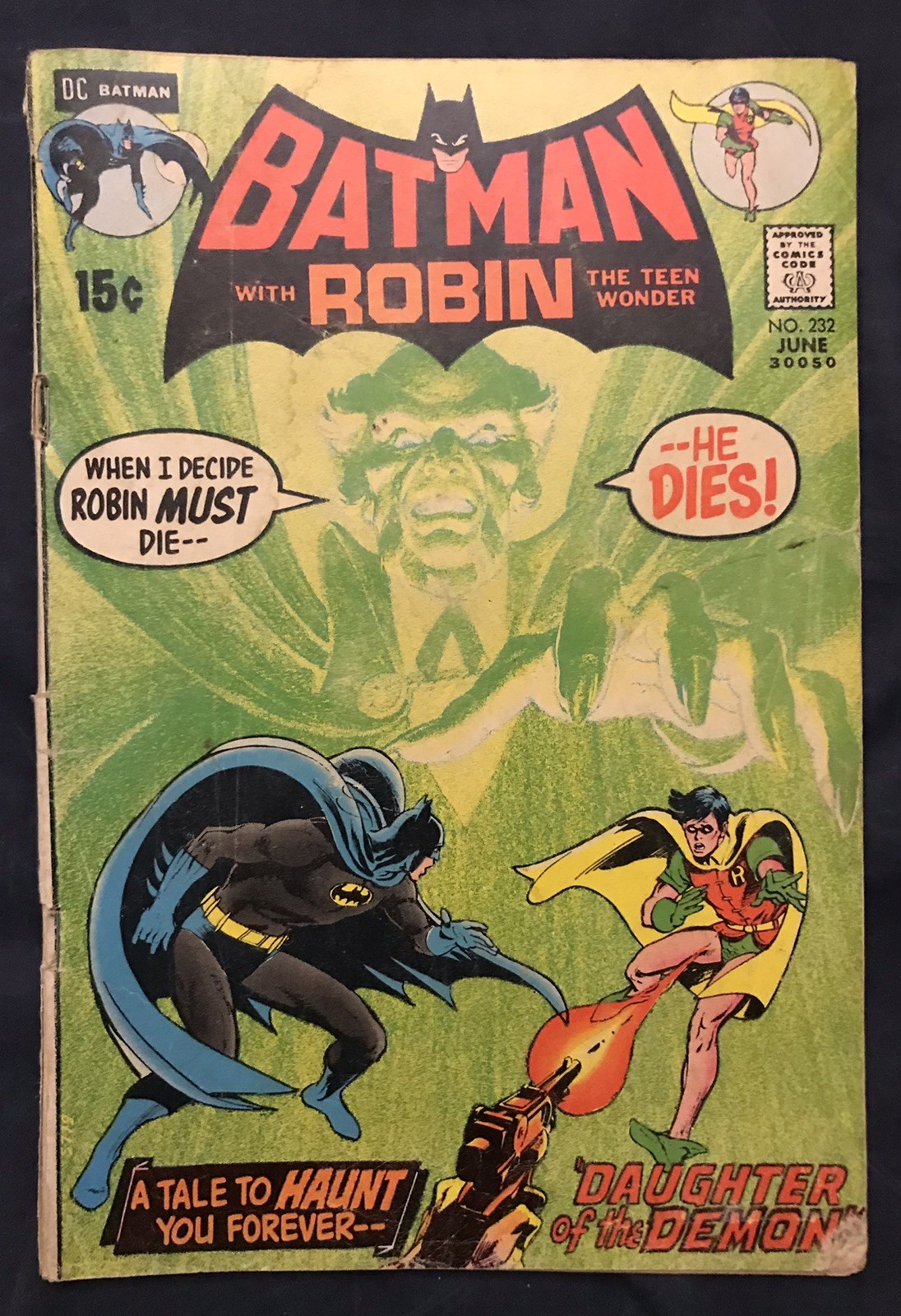 BATMAN #232 (1971) MAJOR KEY: 1st appearance of Ra's al Ghul, Around FR/GD