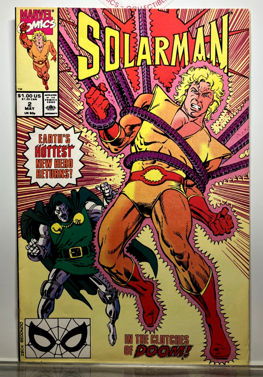 SOLARMAN #2 (1990) MARVEL COMICS- MIKE ZECK COVER- VF/NM