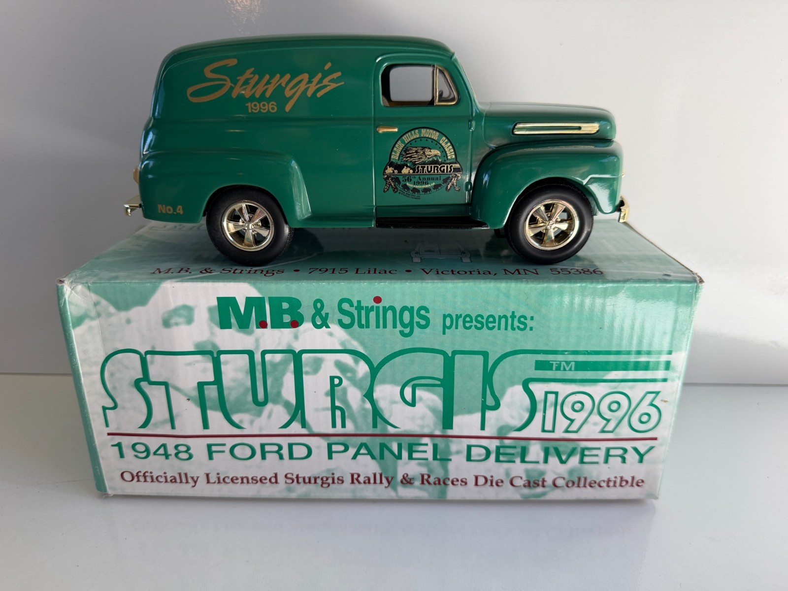 Sturgis 1948 Ford Panel Delivery 1996 Diecast Bank 68007 With Box