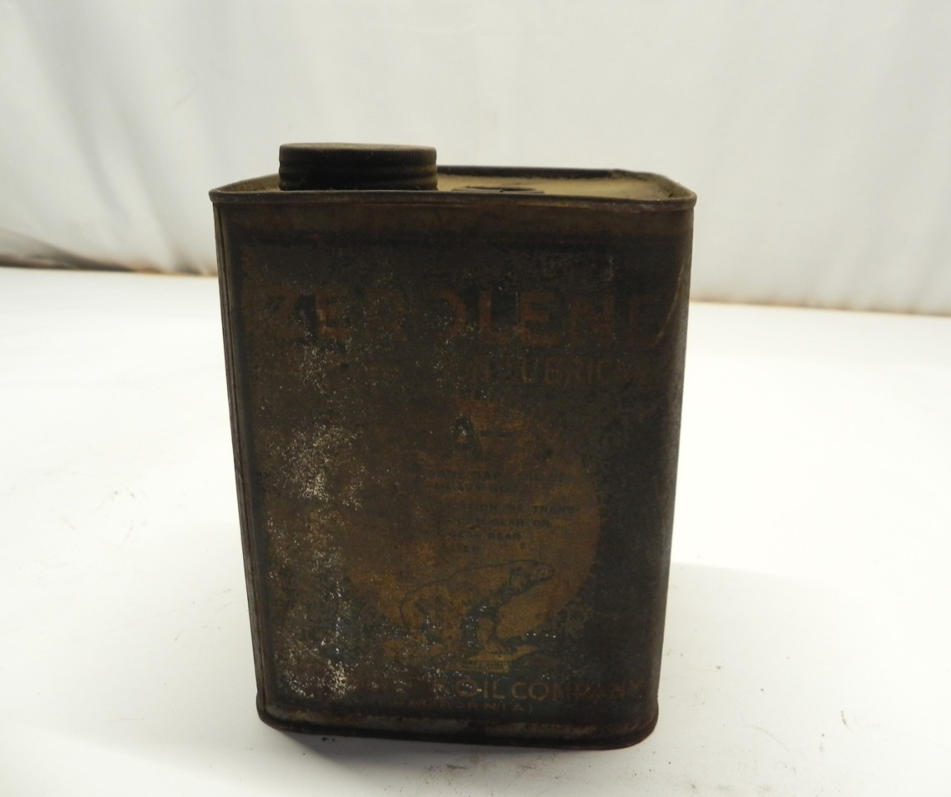VINTAGE ZEROLENE TRANSMISSION LUBE CAN 5 POUND FULL CAN HAS WEAR PRE-OWNED