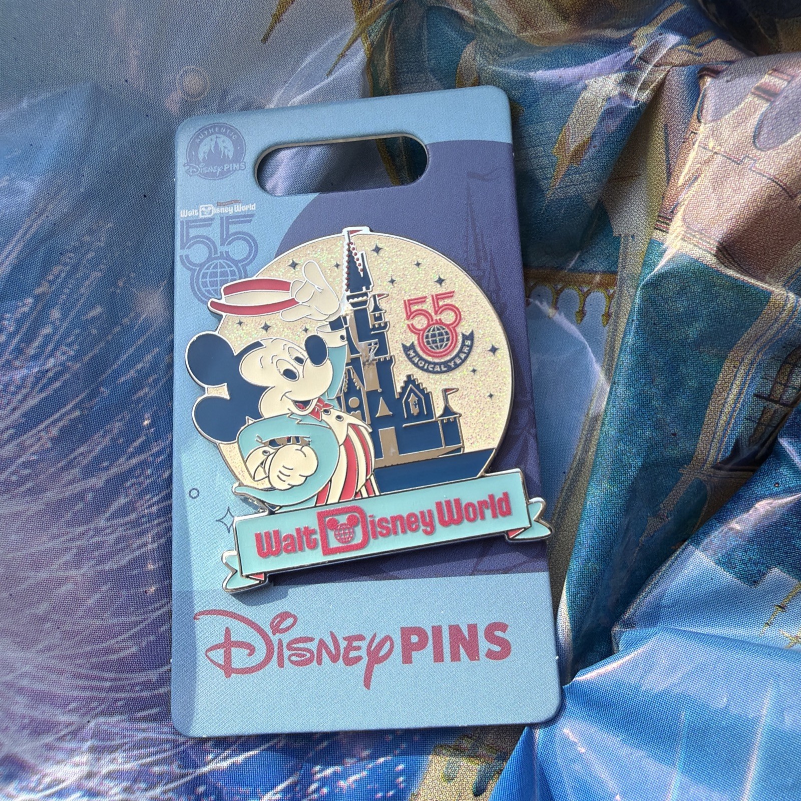 Disney Parks 2026 Walt Disney World 55th Anniversary Mickey Mouse Castle Pin New