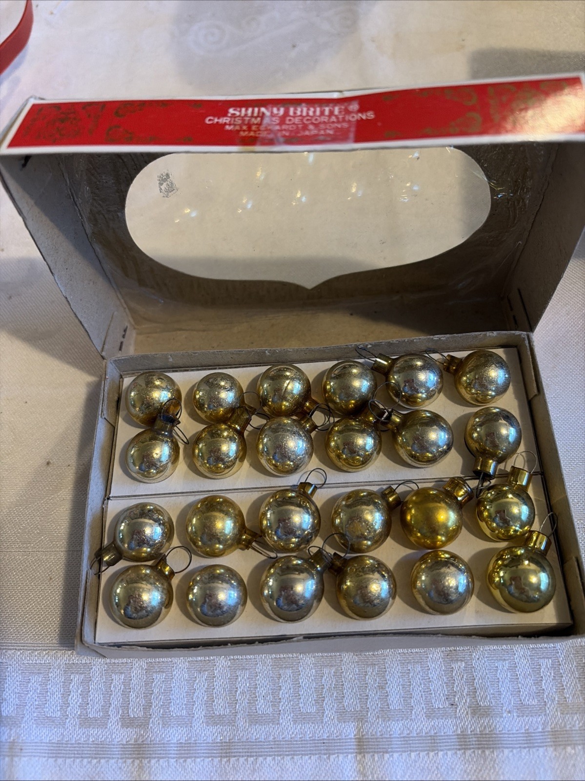 24 Vtg Shiny Brite Mercury 1/2\