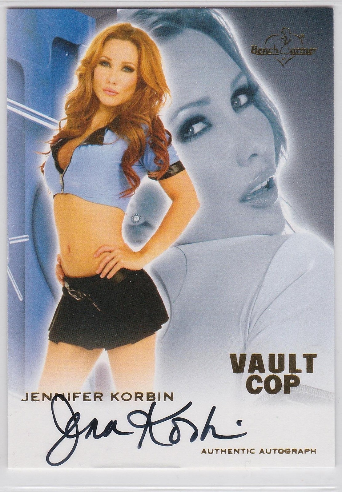 2012 Bench Warmer Vault #NNO Jennifer Korbin Vault Cop Auto
