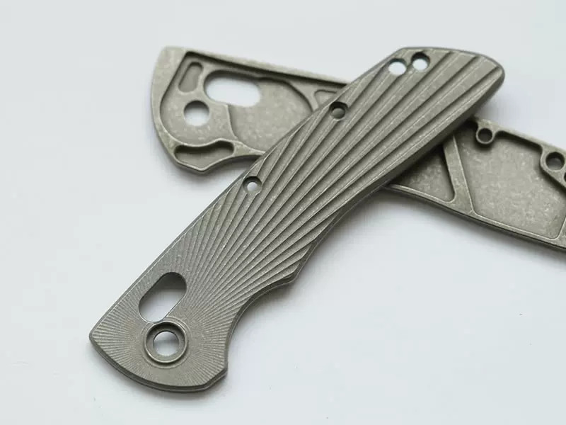 1 Pair Titanium Alloy Radial Pattern Tool Handle Scales for Hogue Deka 2