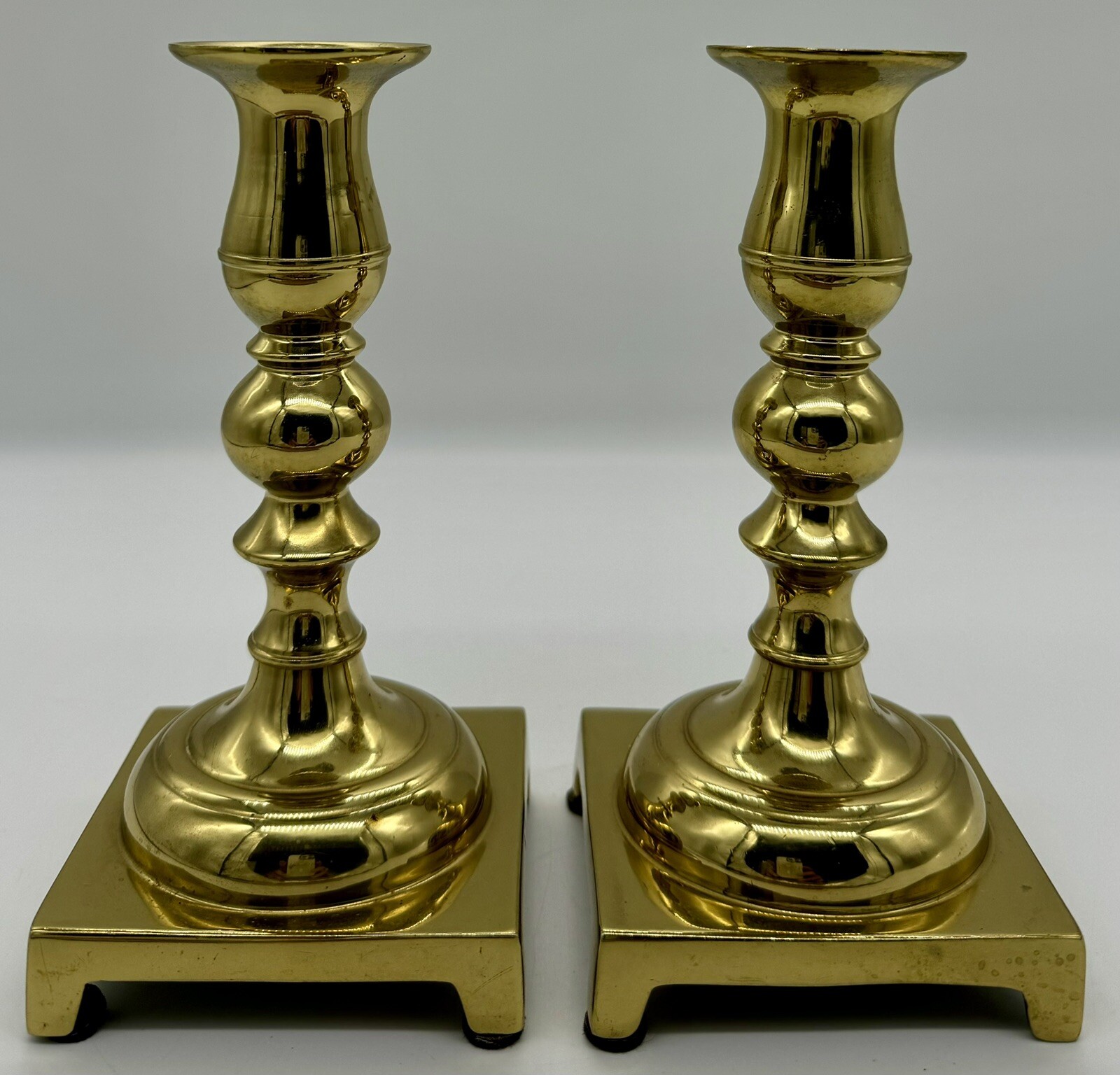 RARE SOLID BRASS 1776-1976 Bicentennial CANDLESTICK 6.5” Virginia Metal Crafters