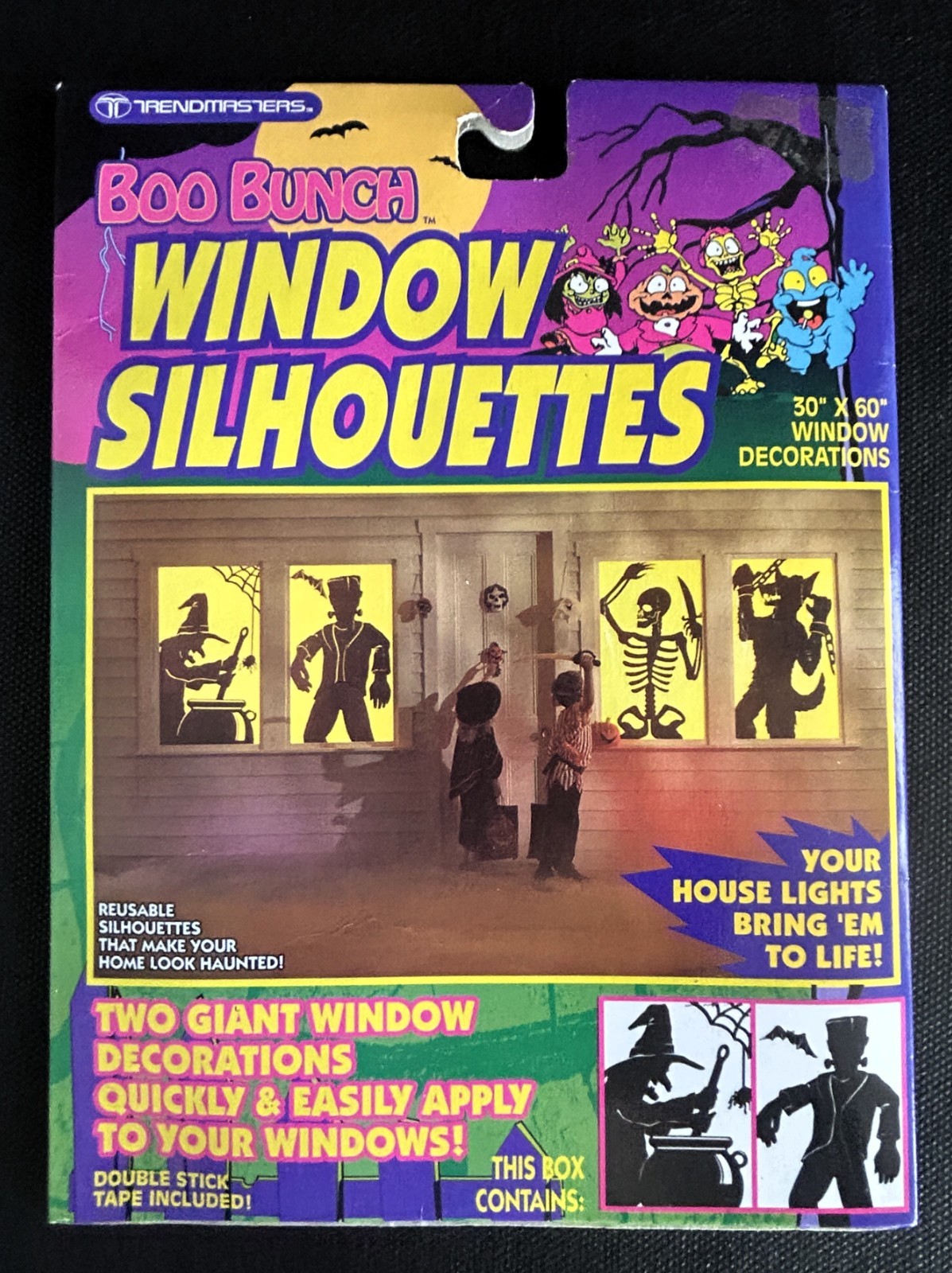 Trendmasters Boo Bunch Halloween Window Silhouettes Decor 1990's Vintage New NOS