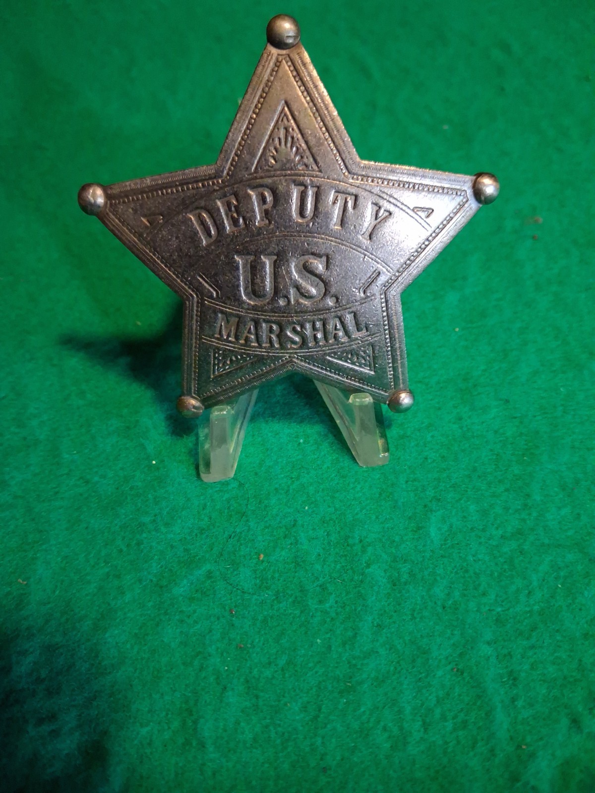 Deputy US Marshall 5 points Star badge with back Pinback Deputy US Marshall 5 points Star badge with back Pinback