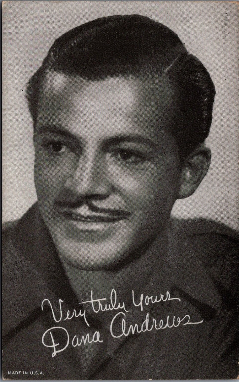 Dana Andrews Actor Autograph Postcard 1948 Posted Emporium PA Dana Andrews Actor Autograph Postcard 1948 Posted Emporium PA