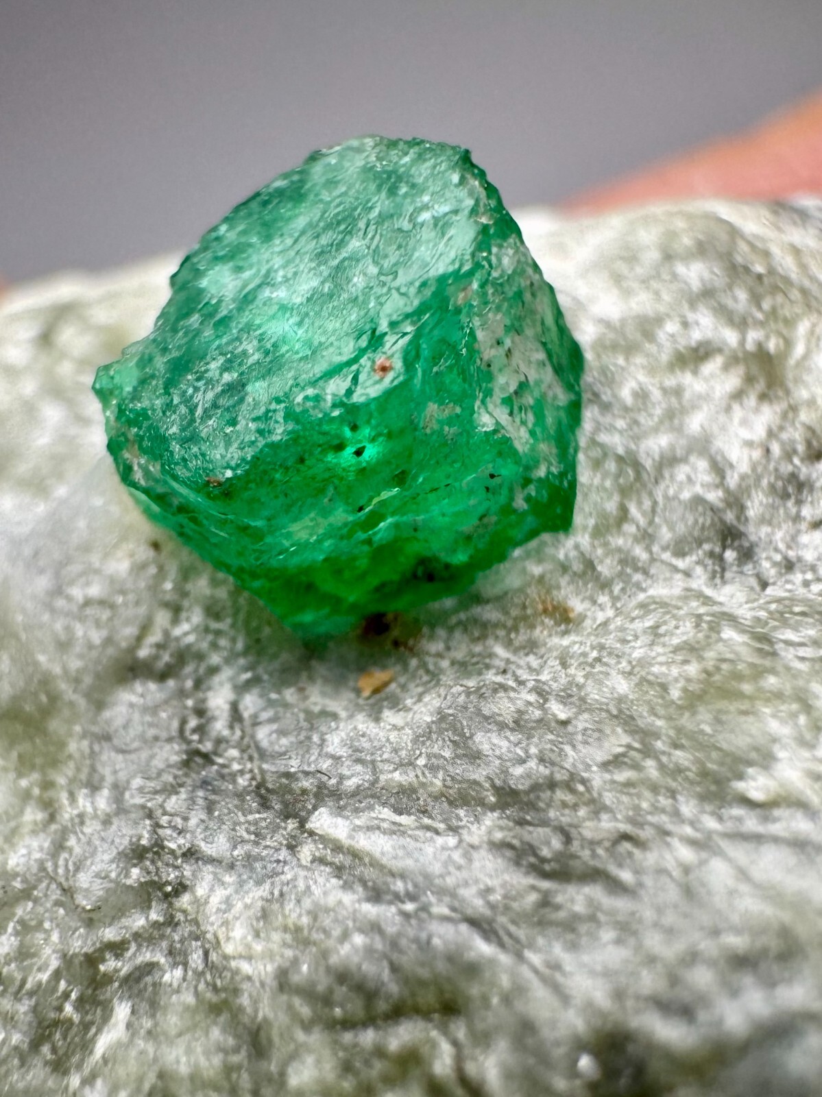 400 Carats Top Quality Green Emerald Crystal On Matrix From Swat, Pakistan.