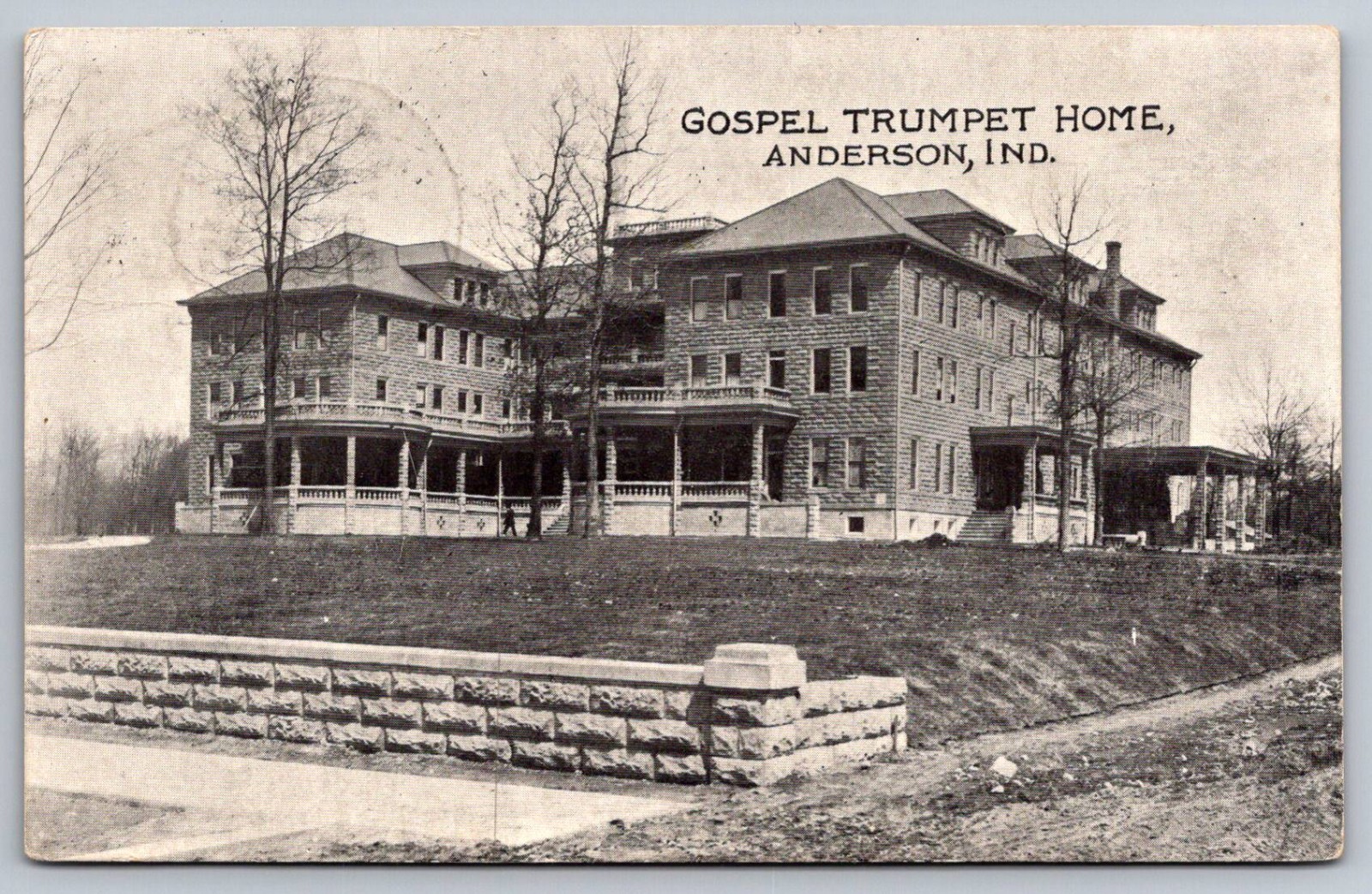 Gospel Trumpet Home Anderson IN Indiana Antique Postcard c.1908
