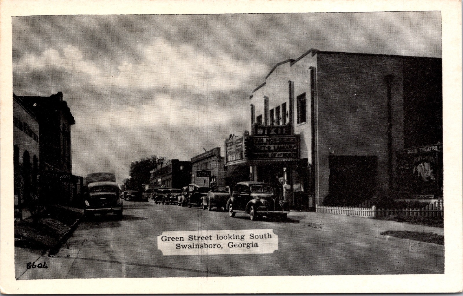 Green Street Swainsboro Georgia Vintage Real Photo Postcard Downtown