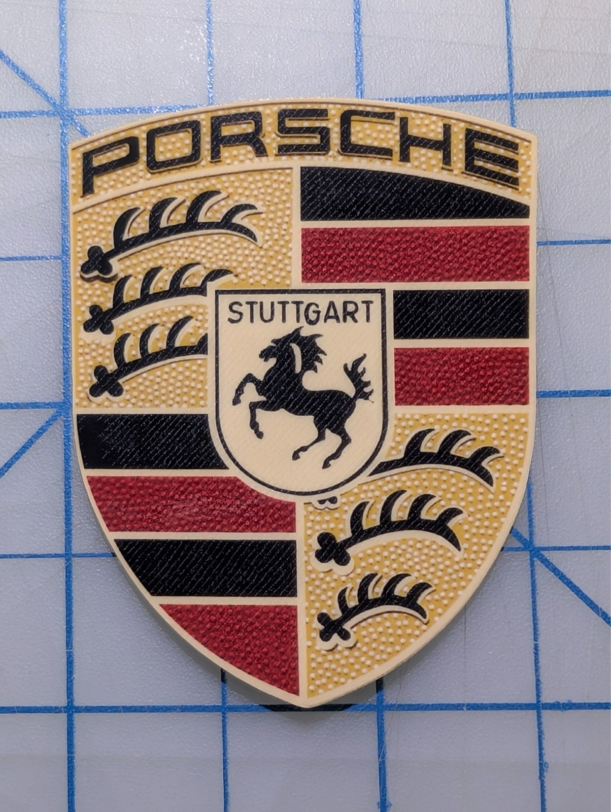 Porsche Emblem Crest Sticker - High Quality UV Laminated Waterproof 4 yr Outdoor
