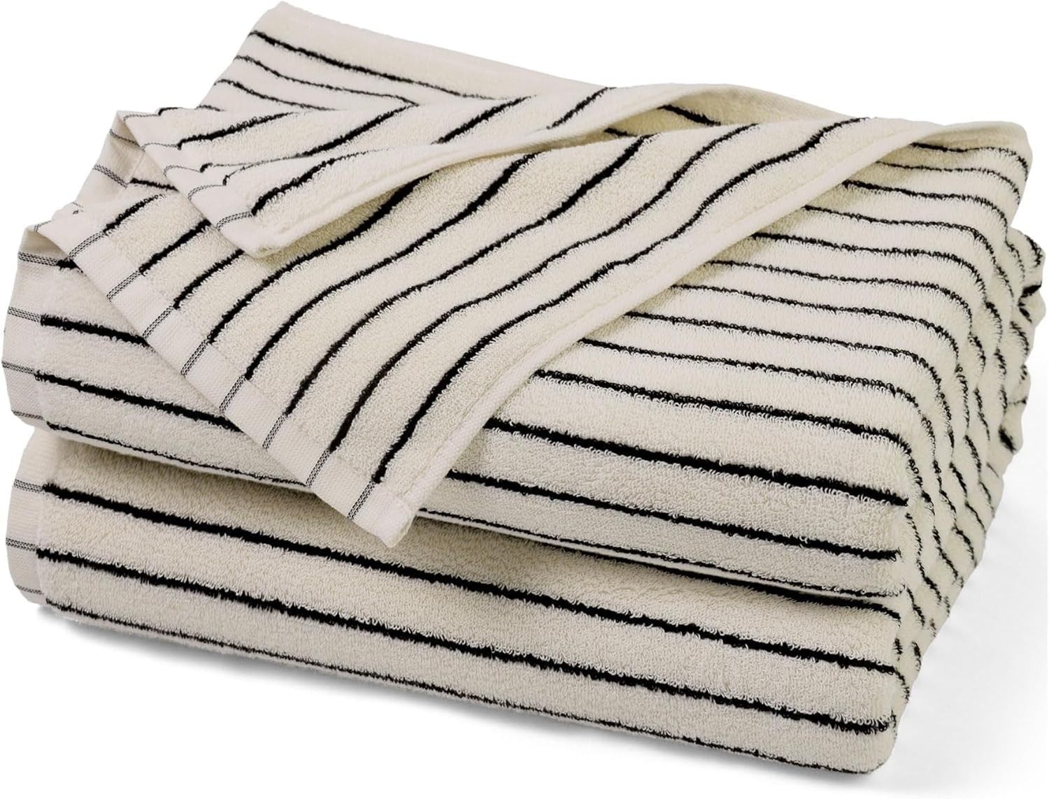 Jacquotha Striped Bath Towels 2-Pack, 27x55