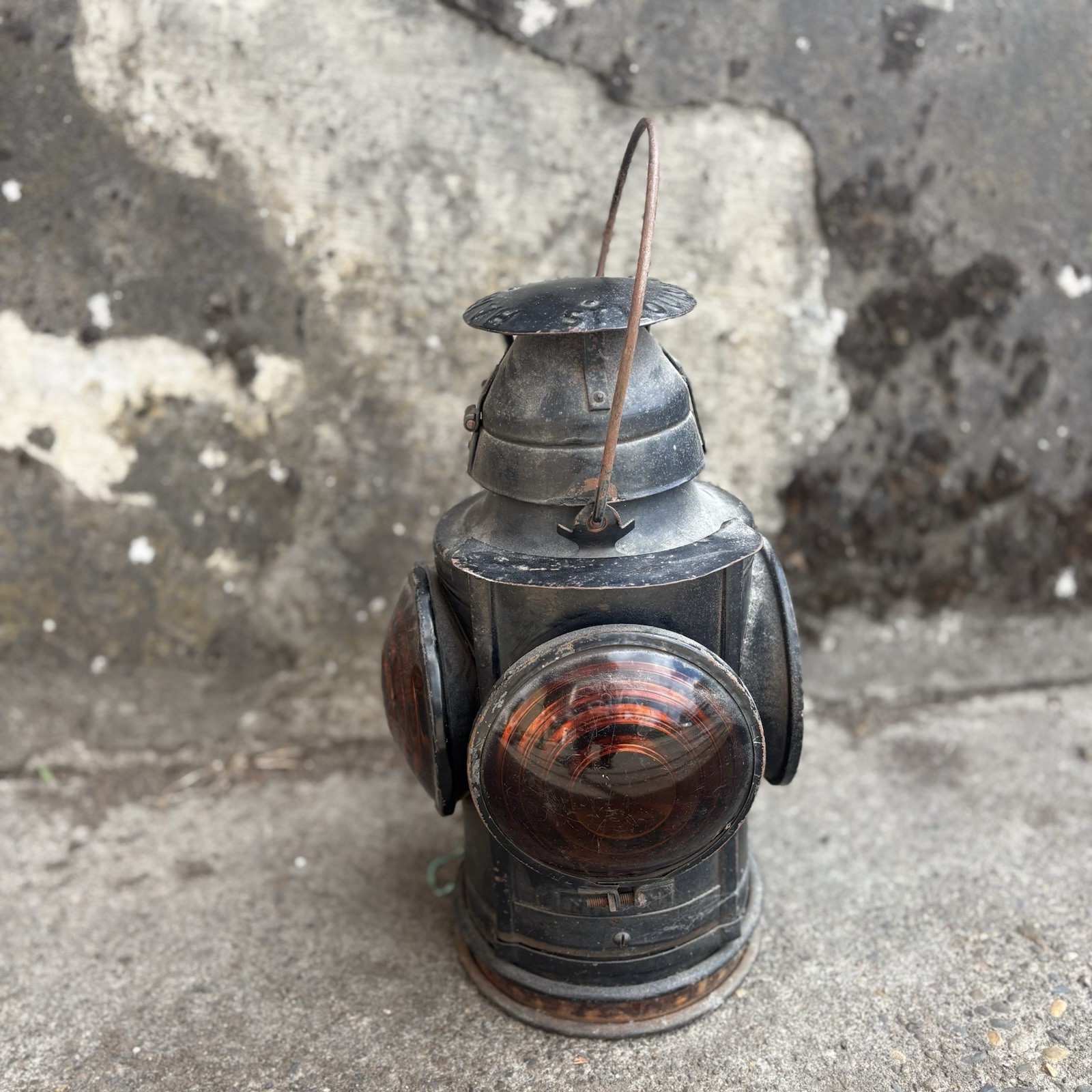 RARE Handlan St. Louis USA Railroad Lantern Antique 4 Way Switch