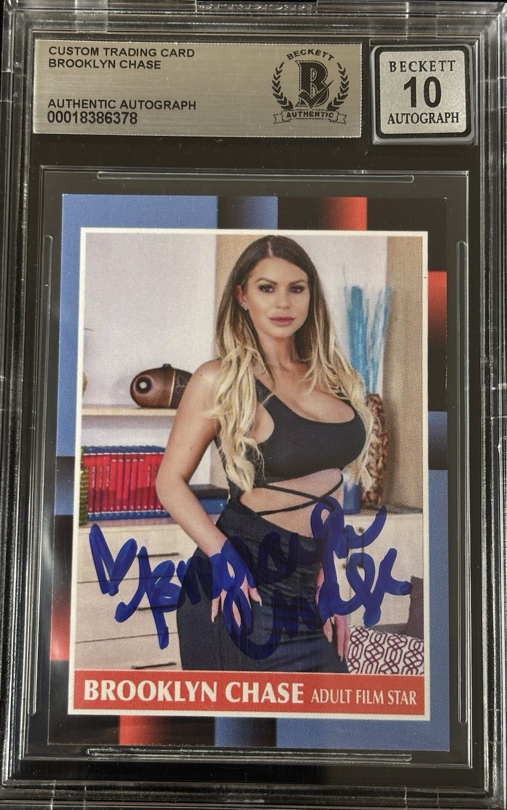 Brooklyn Chase Signed Custom Trading Card BAS Beckett Witness Autograph Grade 10