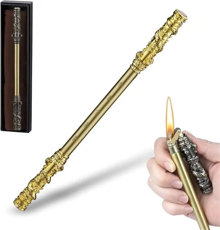 Cool Vintage Turbo Lighter, Retro Brass Nunchaku Toy, Rare Gadgets(No Fuel)