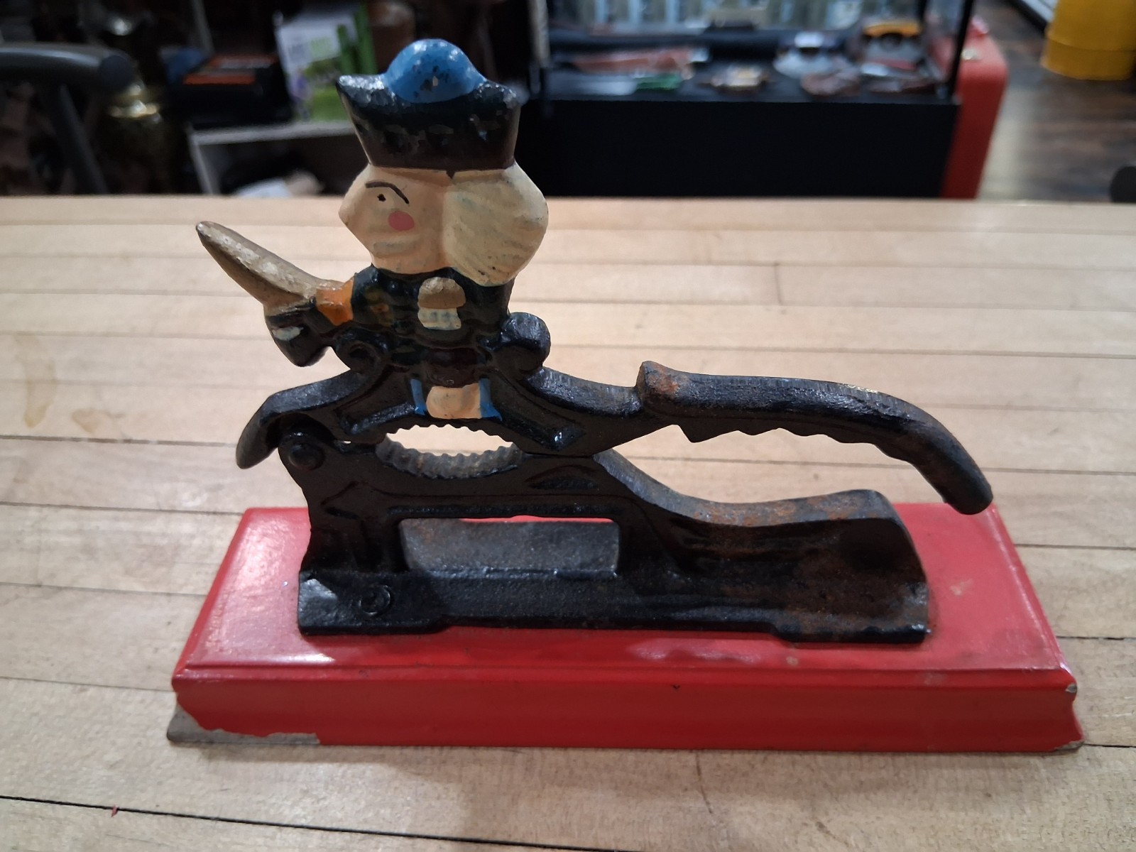 Cast Iron Figural Nutcracker With Soldier Character