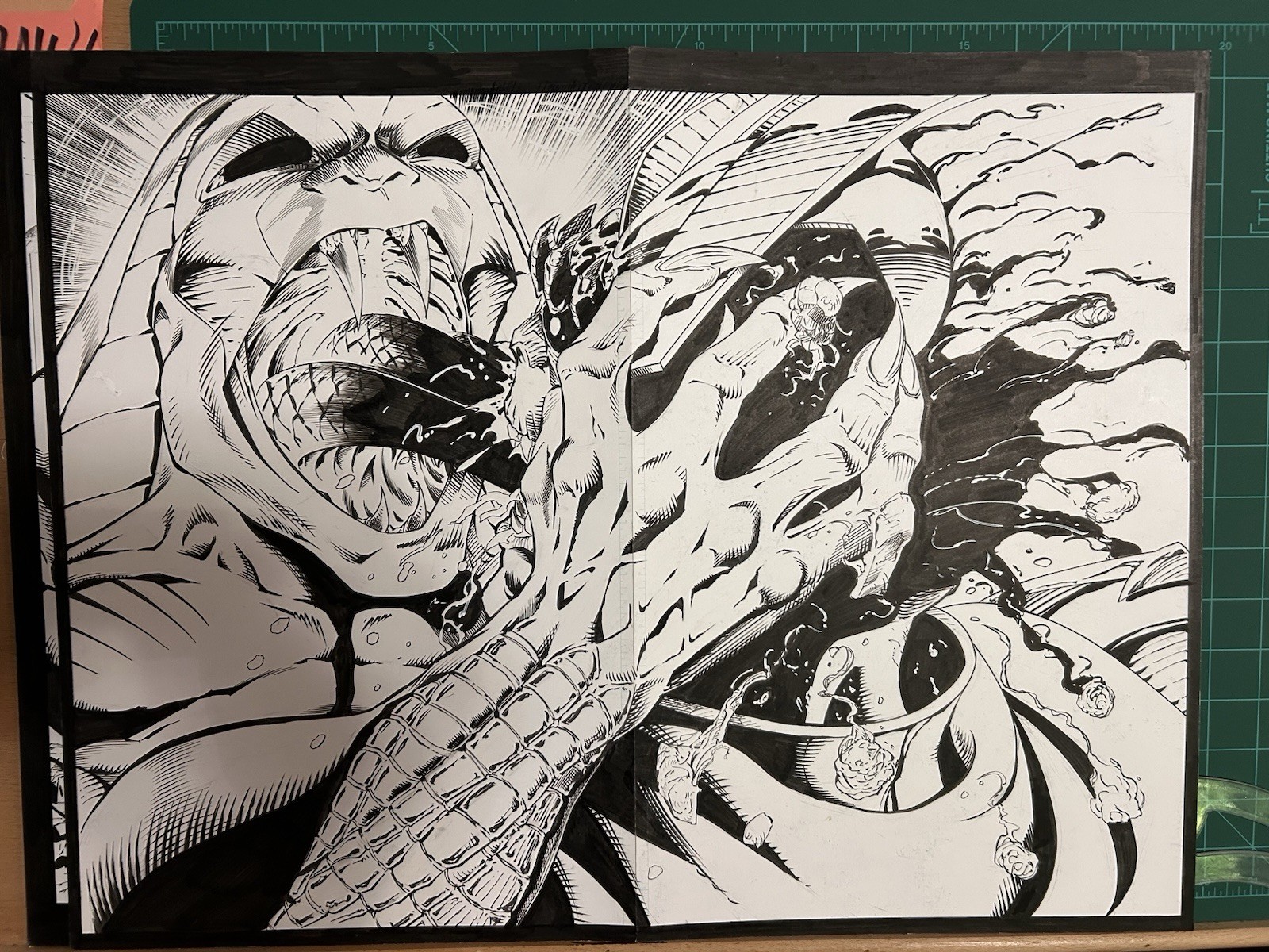 Original Comic Art Black-and-White Inked Interior Page USAssassin volume four