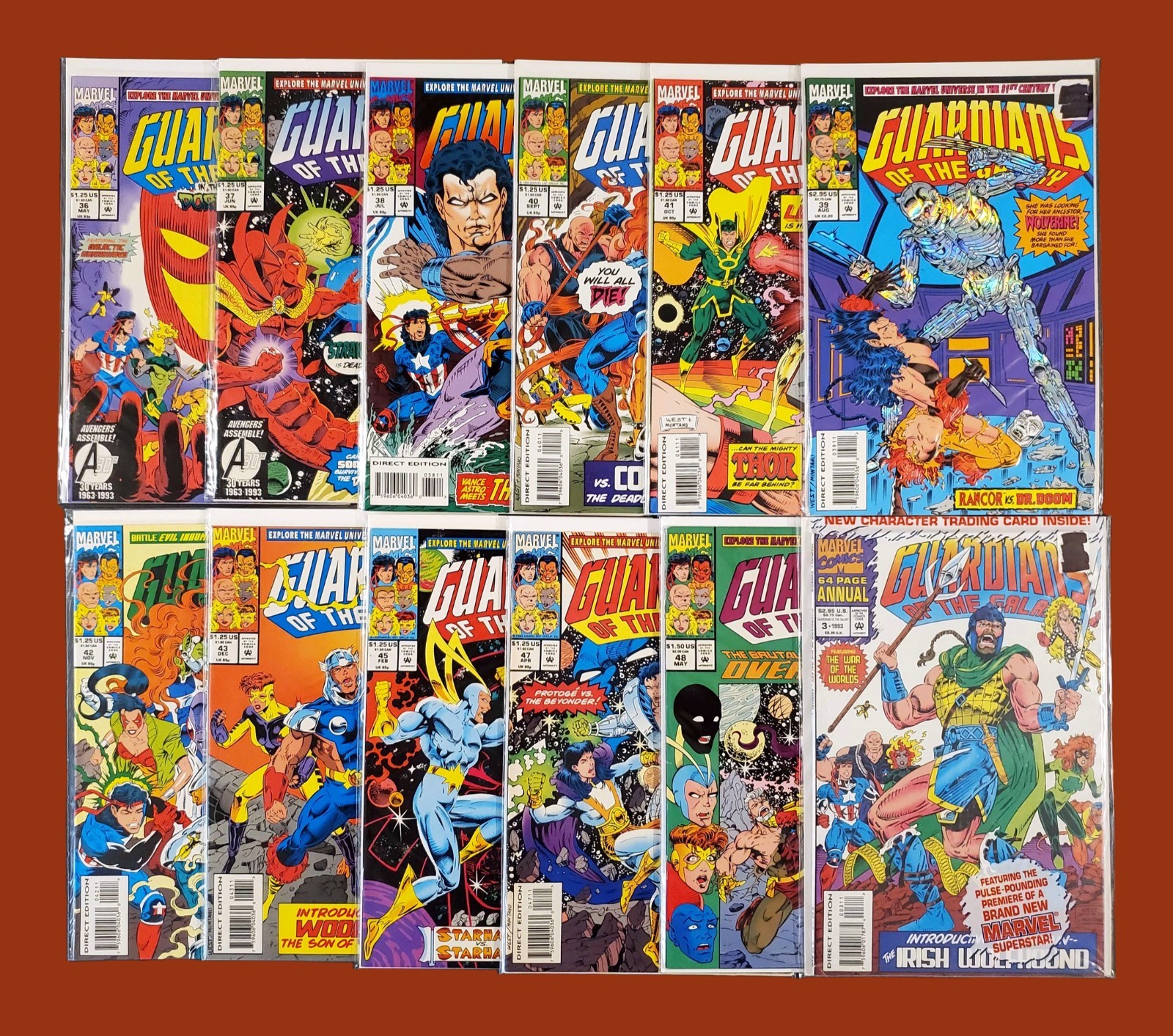 Guardians of the Galaxy 12 Comic Book Lot (1993-1994) 
