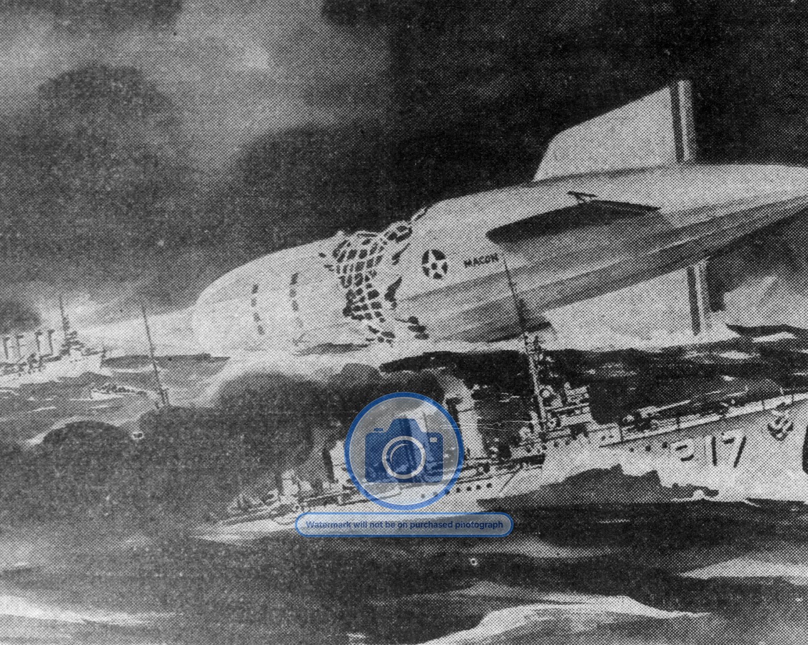 CRASH OF USS MACON PACIFIC OCEAN 1935 8X10 PHOTO