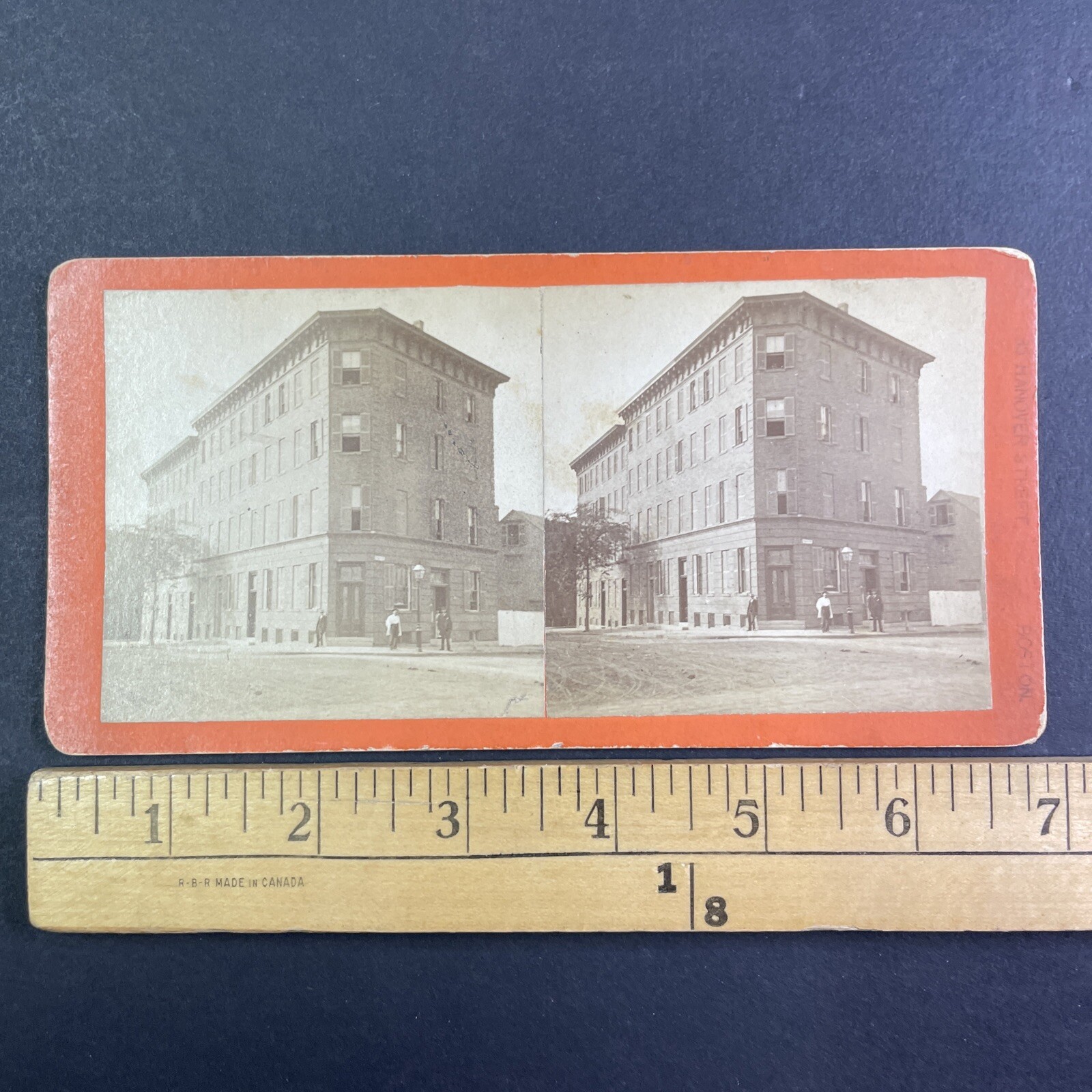 Boston H.E. Sharp\'s Studio Stereoview 35 Hanover Street Architecture 1860s