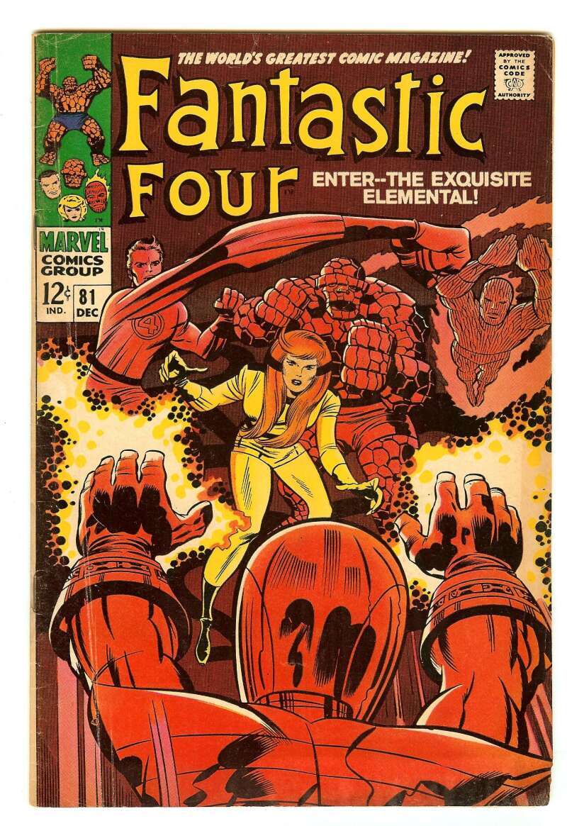 FANTASTIC FOUR #81 2.5 // CRYSTAL JOINS THE FANTASTIC FOUR MARVEL COMICS 1968