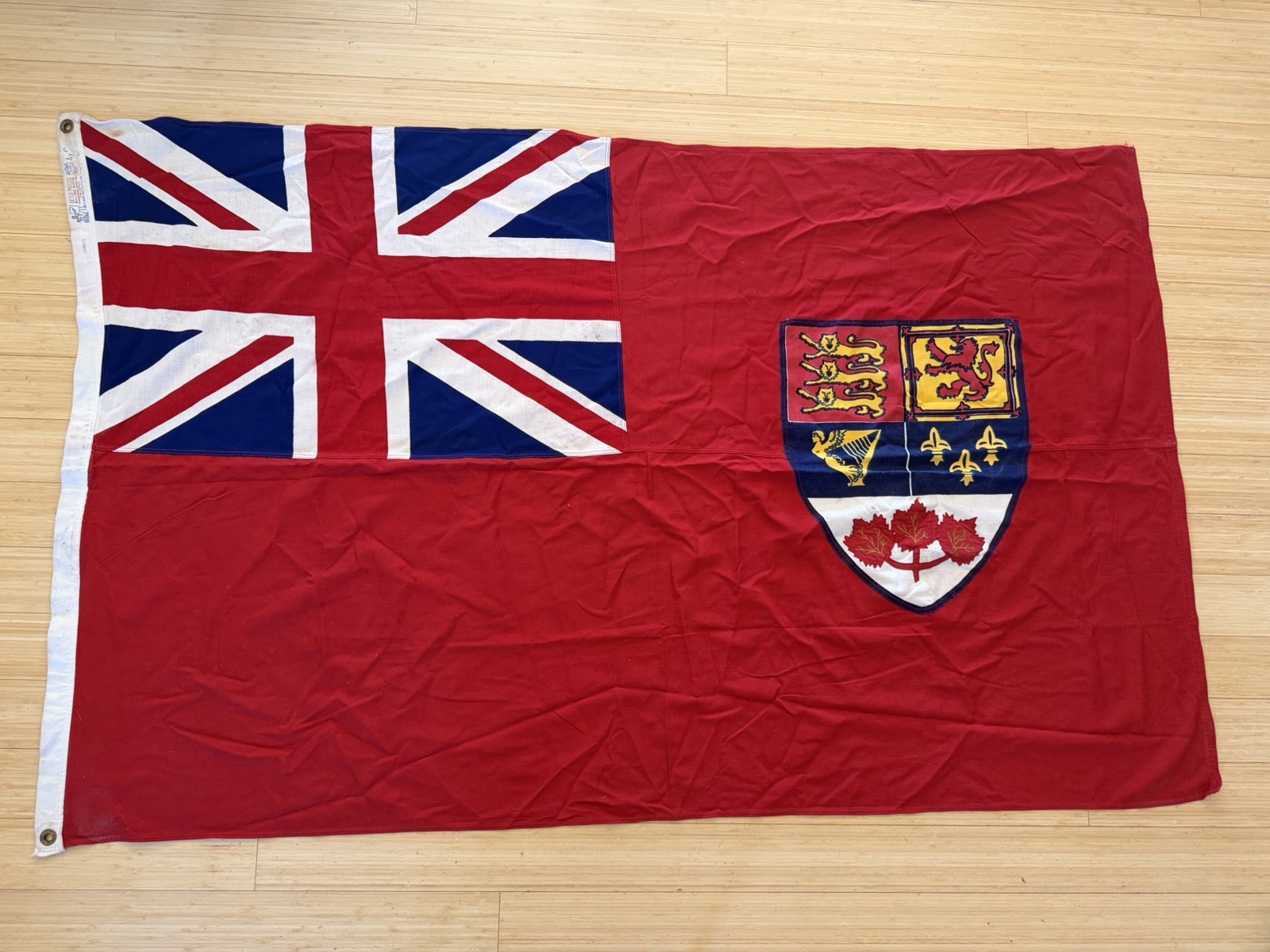 Vintage Canadian Red Ensign Flag 4 x 6 Dettra Cotton Bunting Pre 1965 Union Jack Vintage Canadian Red Ensign Flag 4 x 6 Dettra Cotton Bunting Pre 1965 Union Jack
