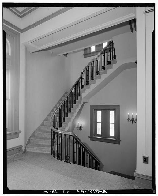 Photo:Lancaster PA U.S. Post Office Courthouse Interior Stairway 1900s