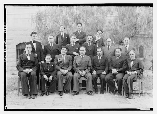 Palestine Broadcasting Service Arab Staff Jerusalem 1941 Group Portrait