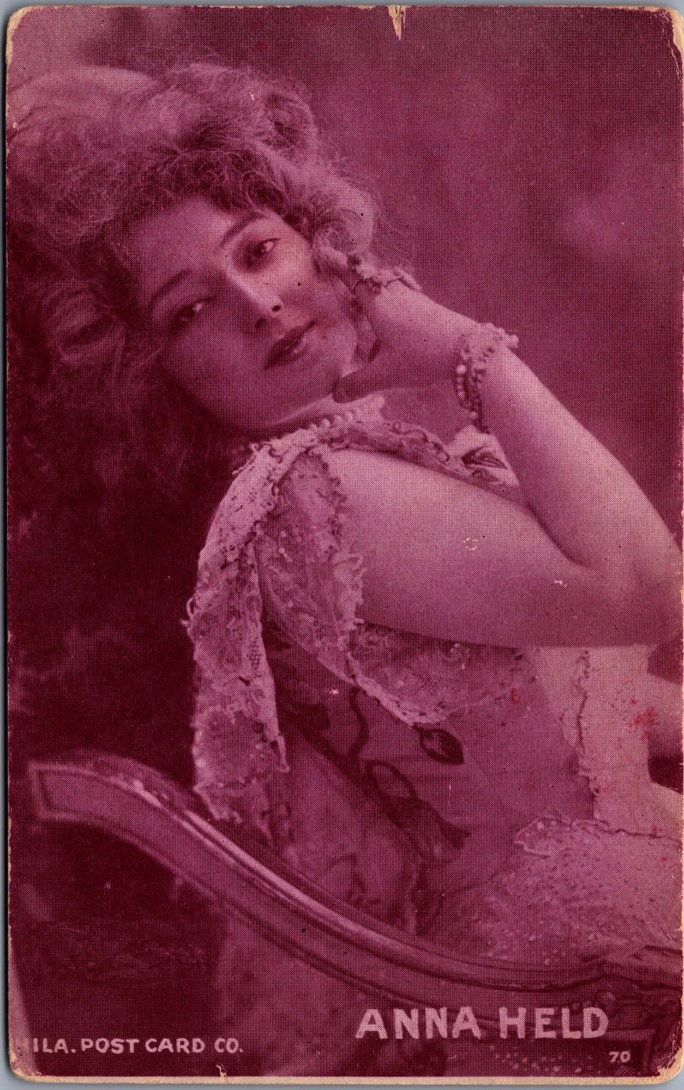 Anna Held Vaudeville Actress Postcard ILA. POST CARD CO. Early 1900s