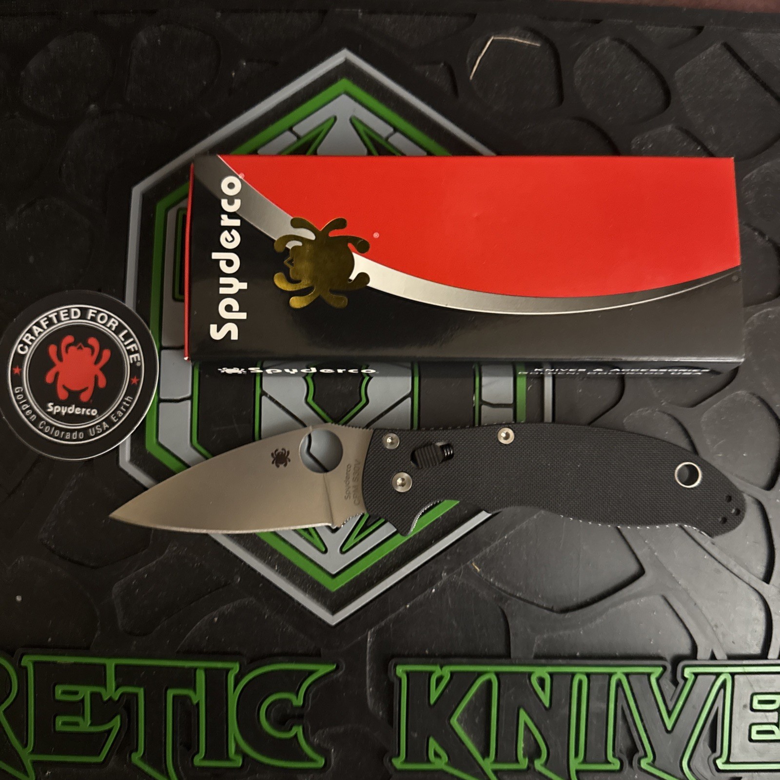 Spyderco C101GP2 PlainEdge Clip Point Folding Knife
