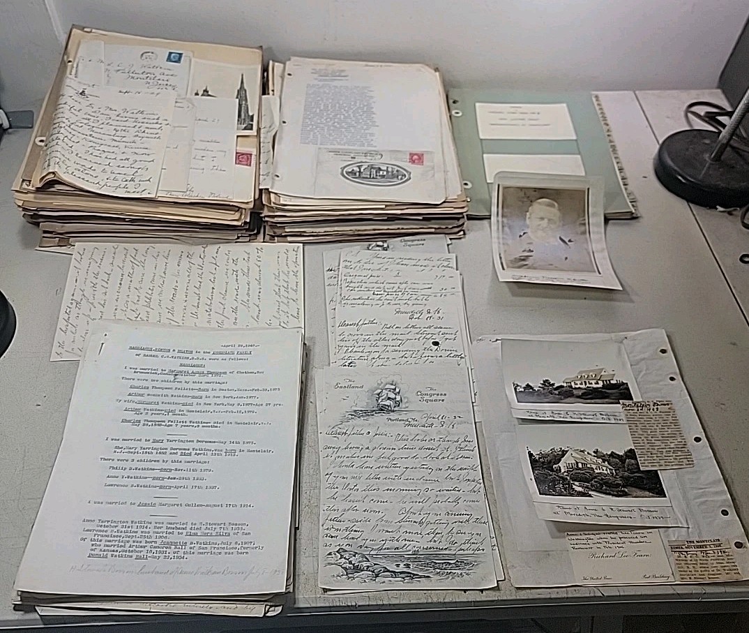 Samuel C.G. Watkins Auther Personal Archive W/ 100s of Personal Letters Ephemera
