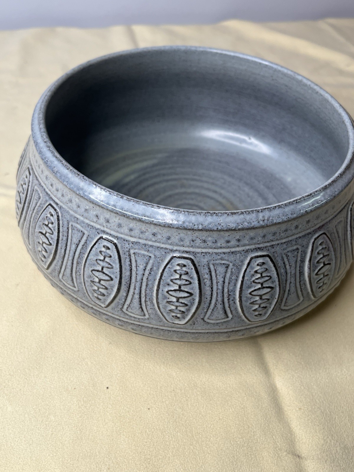 Vintage Mid Century 1960\'s Denmark Einar Johansen 7” X 4” in Bowl Blue Brown