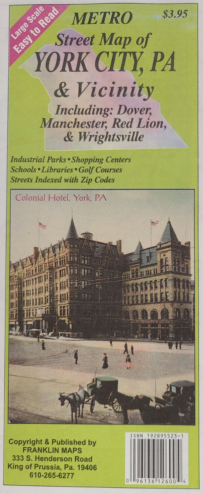 York City Vicinity, Pennsylvania Street Map by Franklin Maps