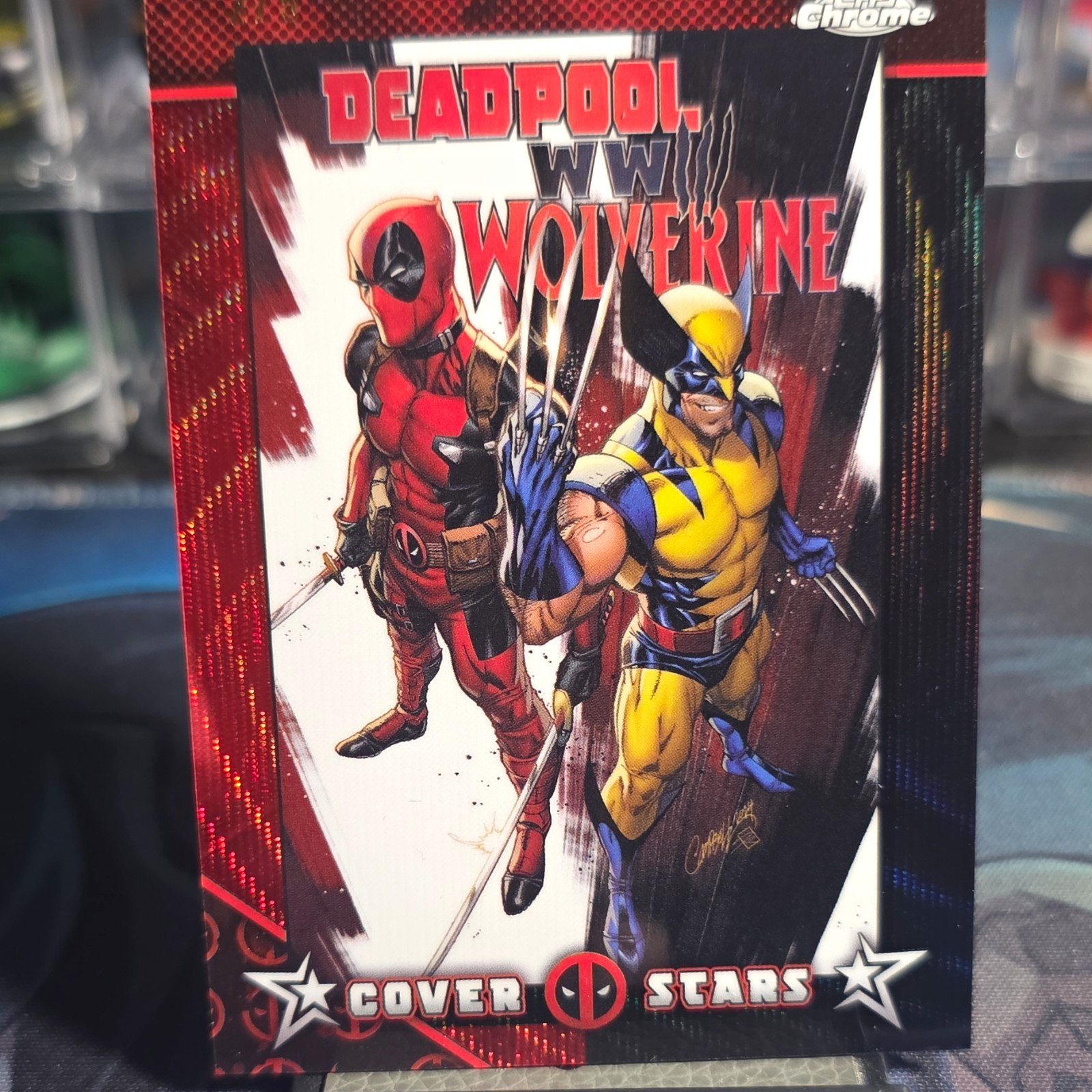 2025 Topps Deadpool Chrome Cover Stars CS-4 Deadpool & Wolverine: WWIII #1