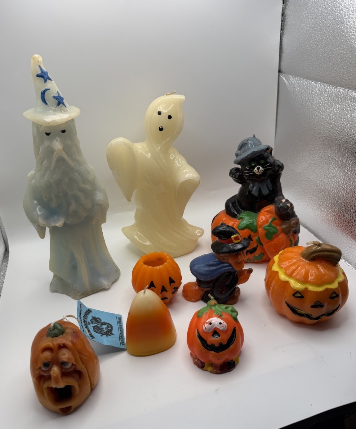 Vintage Halloween Candle LOT OF 9 Ghosts, Wizard, Pumpkin, Cat, All Unused Vintage Halloween Candle LOT OF 9 Ghosts, Wizard, Pumpkin, Cat, All Unused