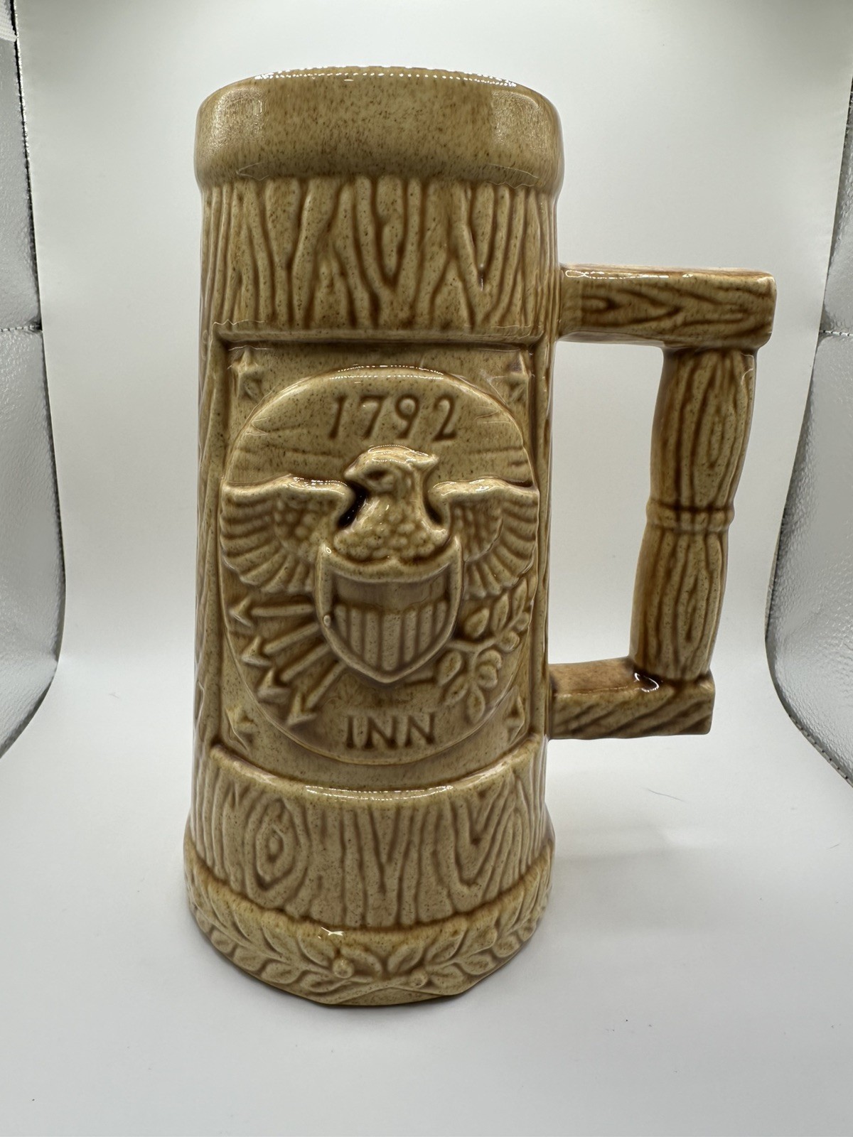 Vintage 1792 Inn Eagle with Shield Ceramic Stein Mug Cup Vintage 1792 Inn Eagle with Shield Ceramic Stein Mug Cup