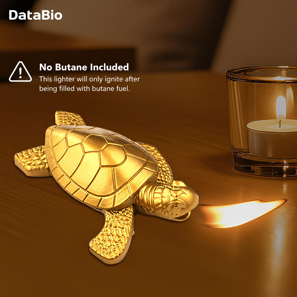 Cool Turtle Lighter Novelty Soft Flame Refillable Butane Gas Mens Gift Gold Tone Cool Turtle Lighter Novelty Soft Flame Refillable Butane Gas Mens Gift Gold Tone