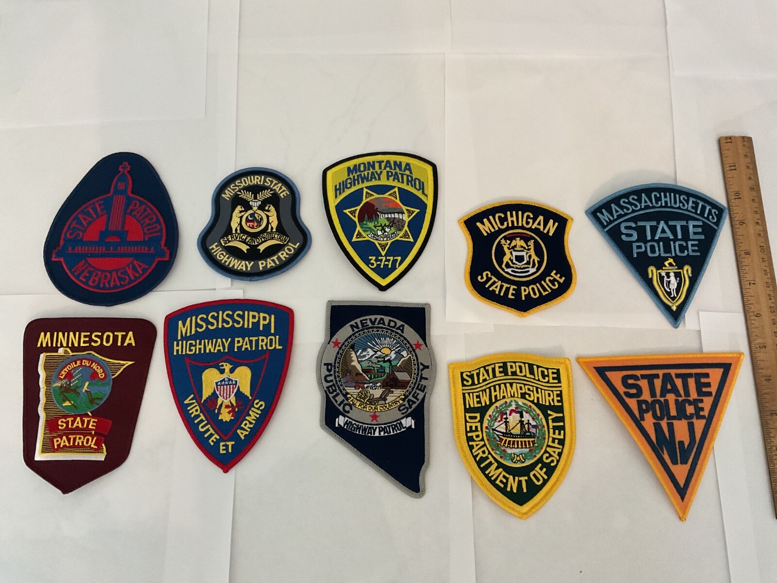 State Law Enforcement patches All different 10 piece set. All new.Full size State Law Enforcement patches All different 10 piece set. All new.Full size