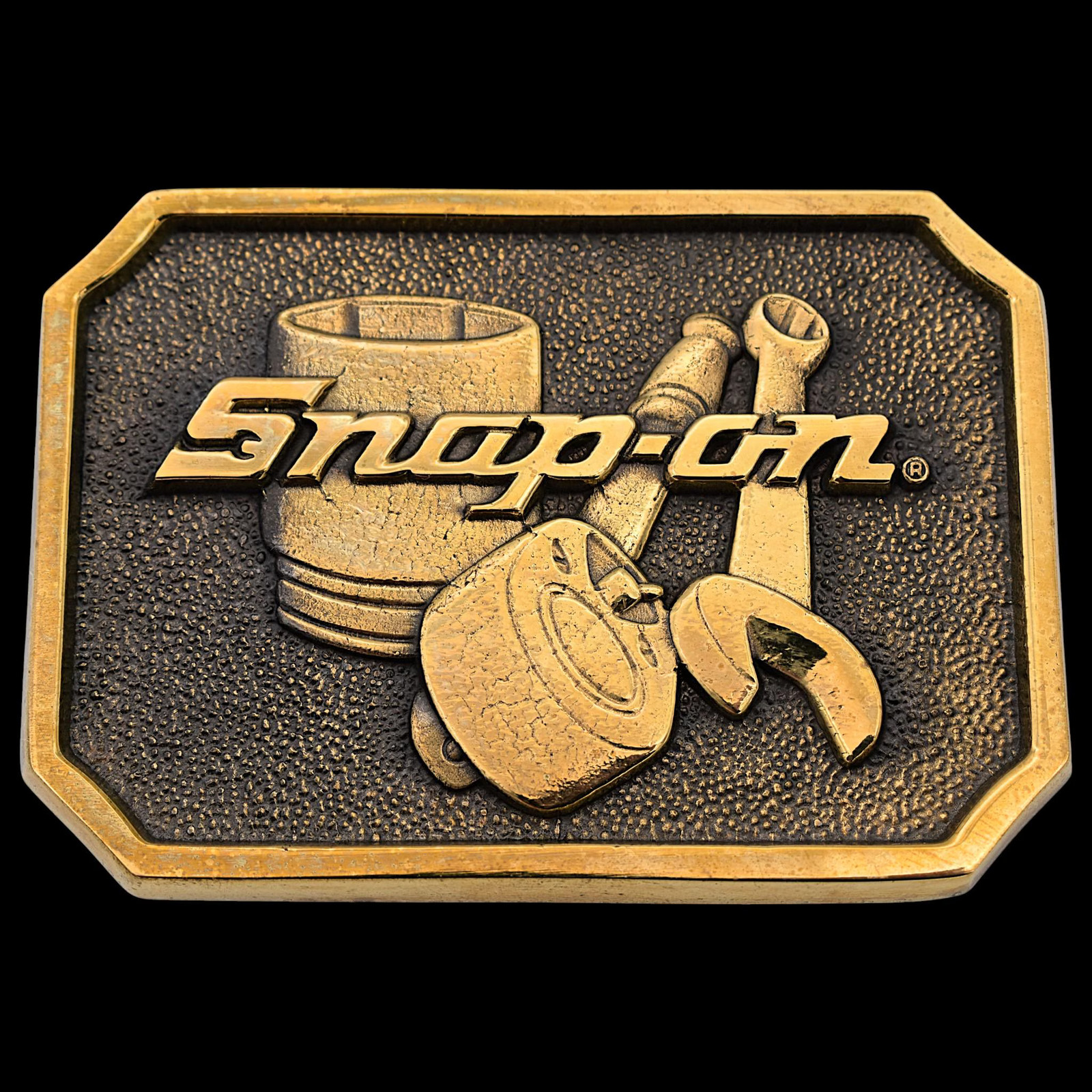Snap-On Tools Wrench Socket Solid Brass Vintage Belt Buckle by BTS [ca. 1970s]