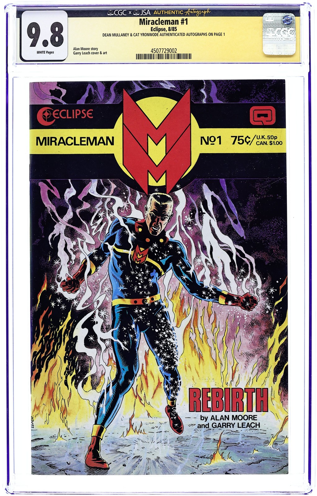 Miracleman 1B Blue Variant CGC 9.8 JSA 1985 4507729002