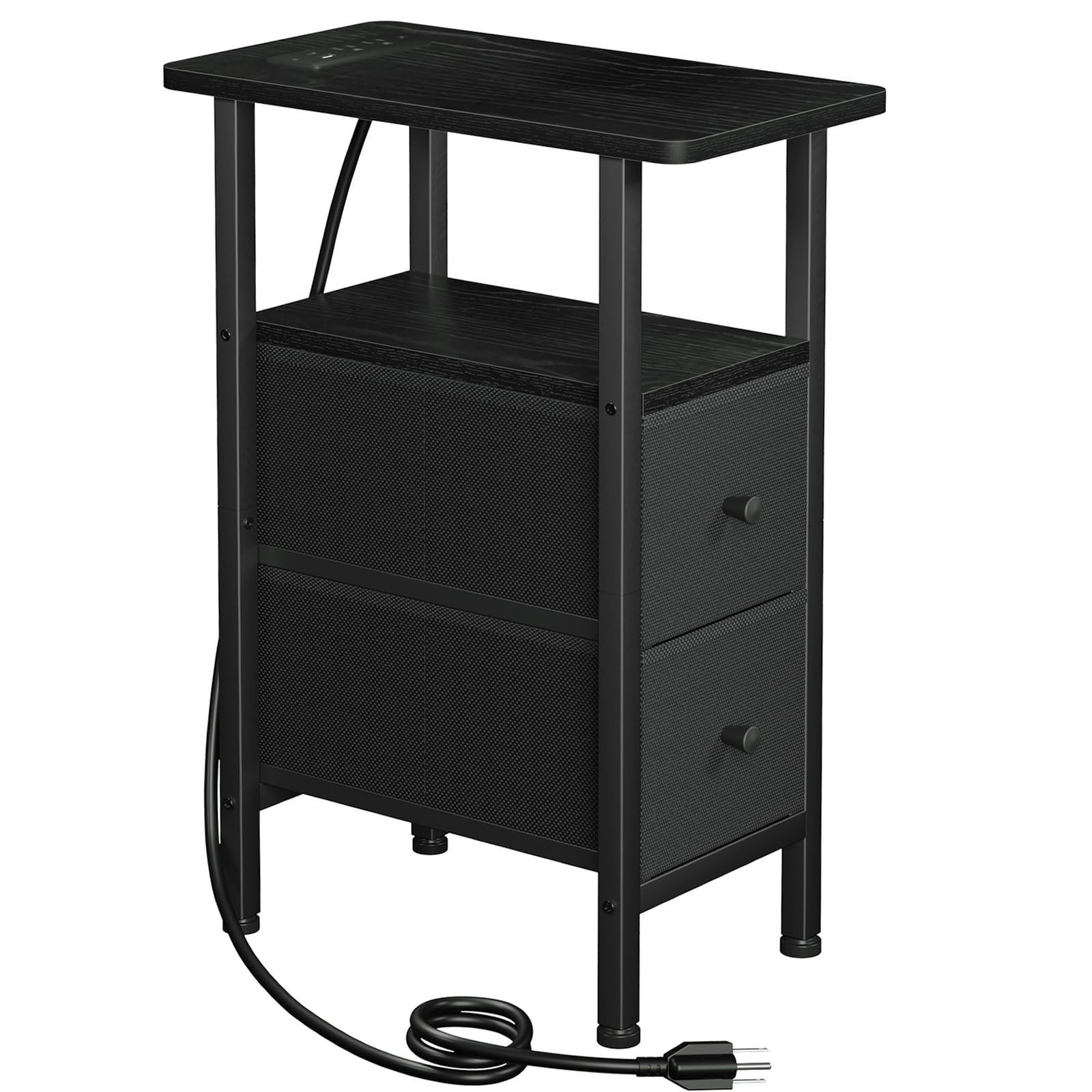LOAKEKEL Narrow End Table Living Room with Charging Station, Skinny Side Tabl... LOAKEKEL Narrow End Table Living Room with Charging Station, Skinny Side Tabl...