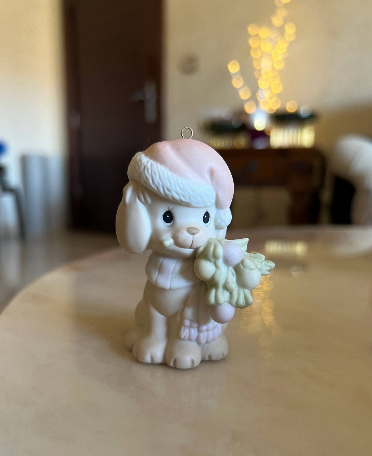 Vintage Puppy Dog Figurine Ornament Hanging Decoration Collectible Home Decor