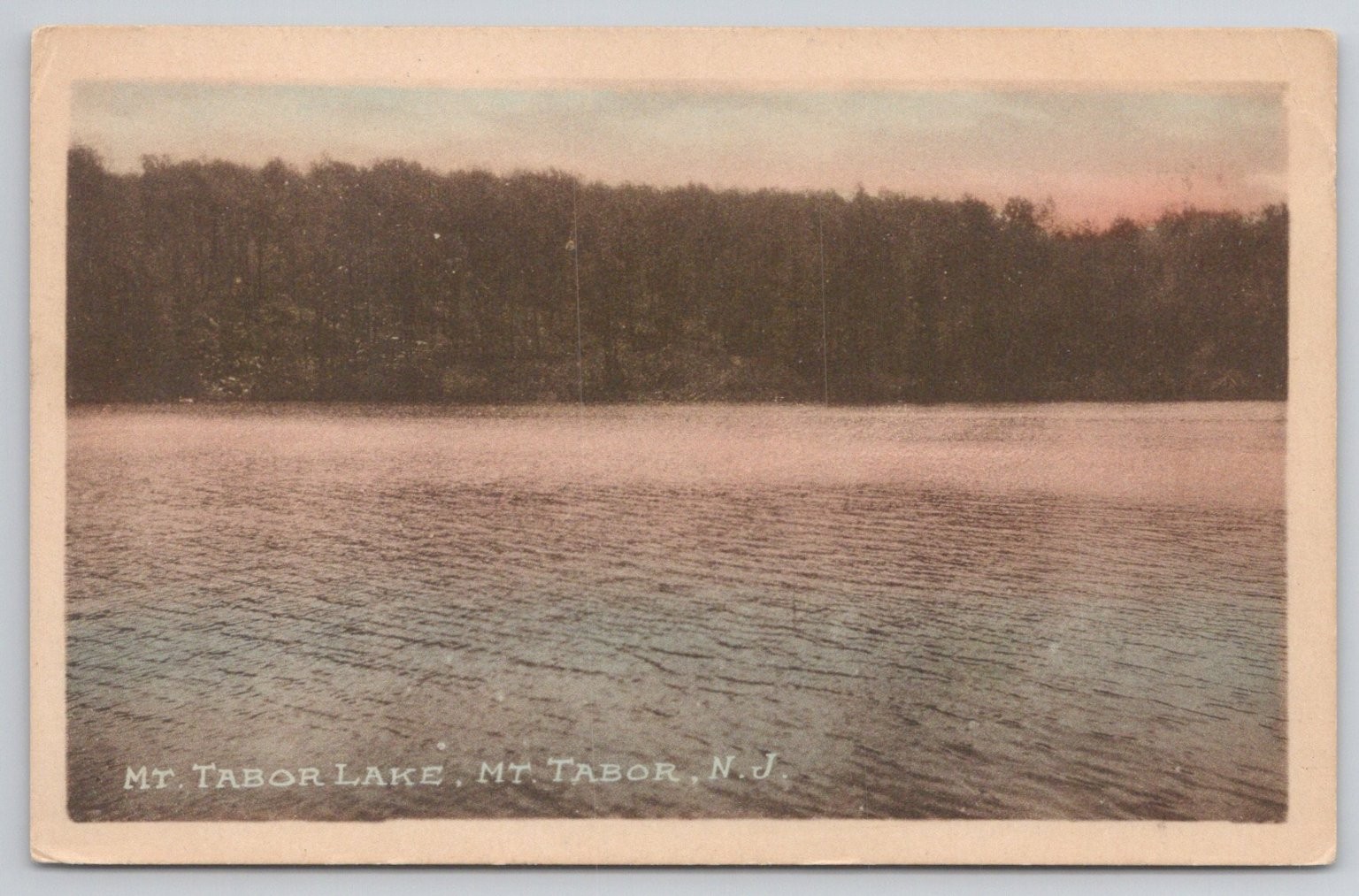 Mt. Tabor Lake New Jersey Vintage Postcard Nomis Mfg.