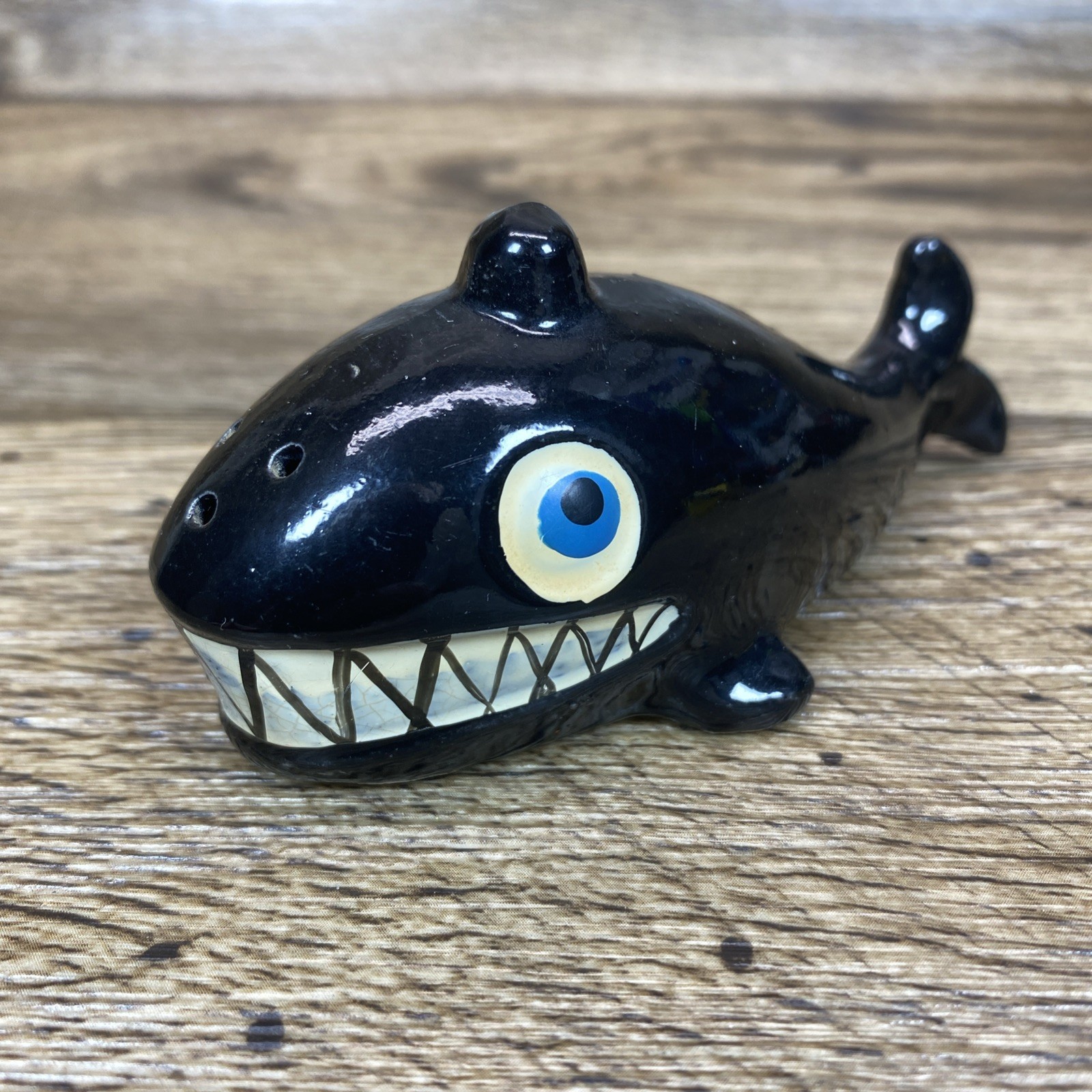 Vintage WHALE ONLY from Jonah and the Whale Salt Pepper Shaker Figural Fish