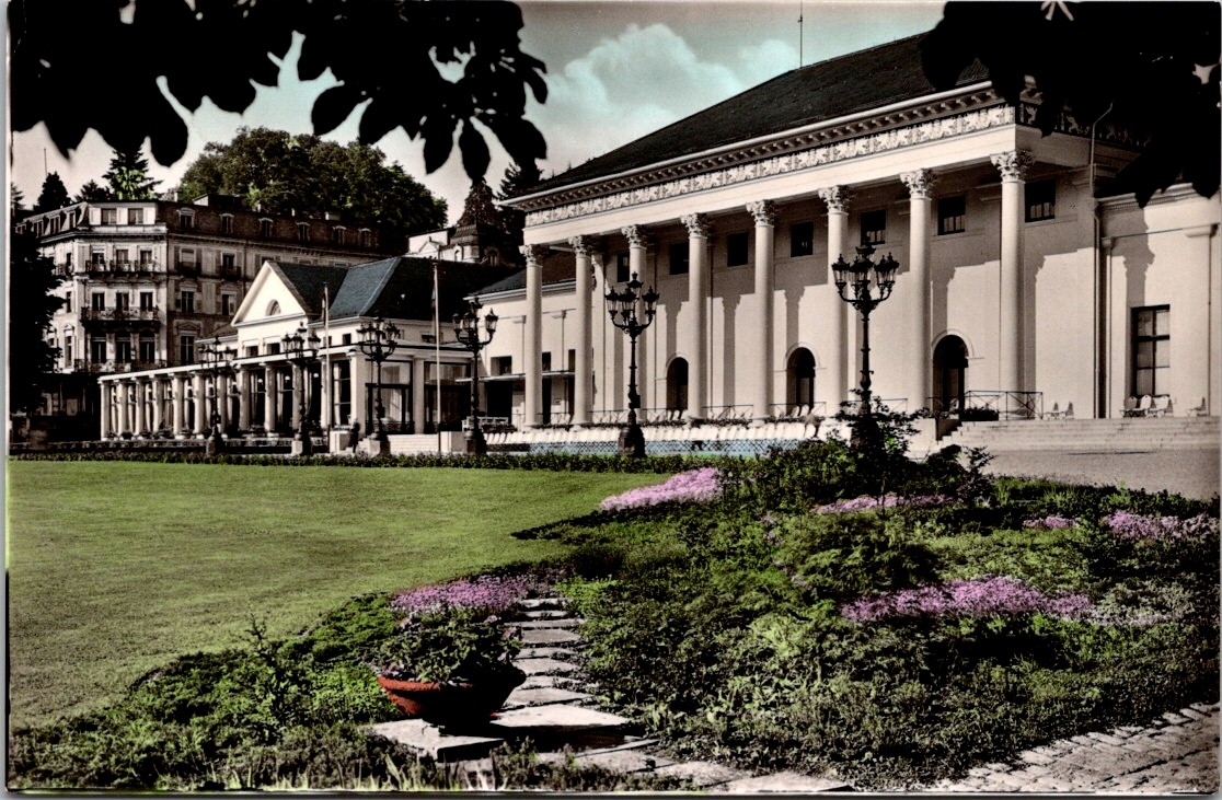 Vintage Baden-Baden Das Kurhaus Germany Postcard Vintage Baden-Baden Das Kurhaus Germany Postcard